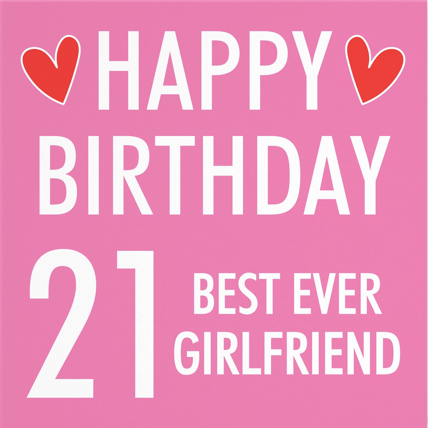 21st Girlfriend Birthday Card Urban Colour - Default Title (B088DMGVTD)