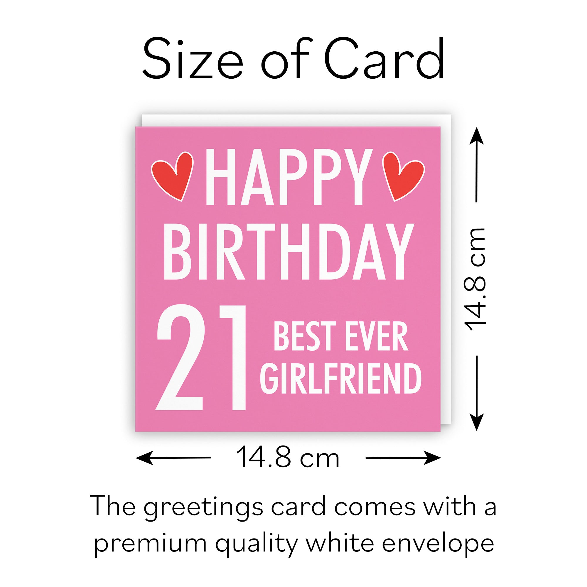 21st Girlfriend Birthday Card Urban Colour - Default Title (B088DMGVTD)