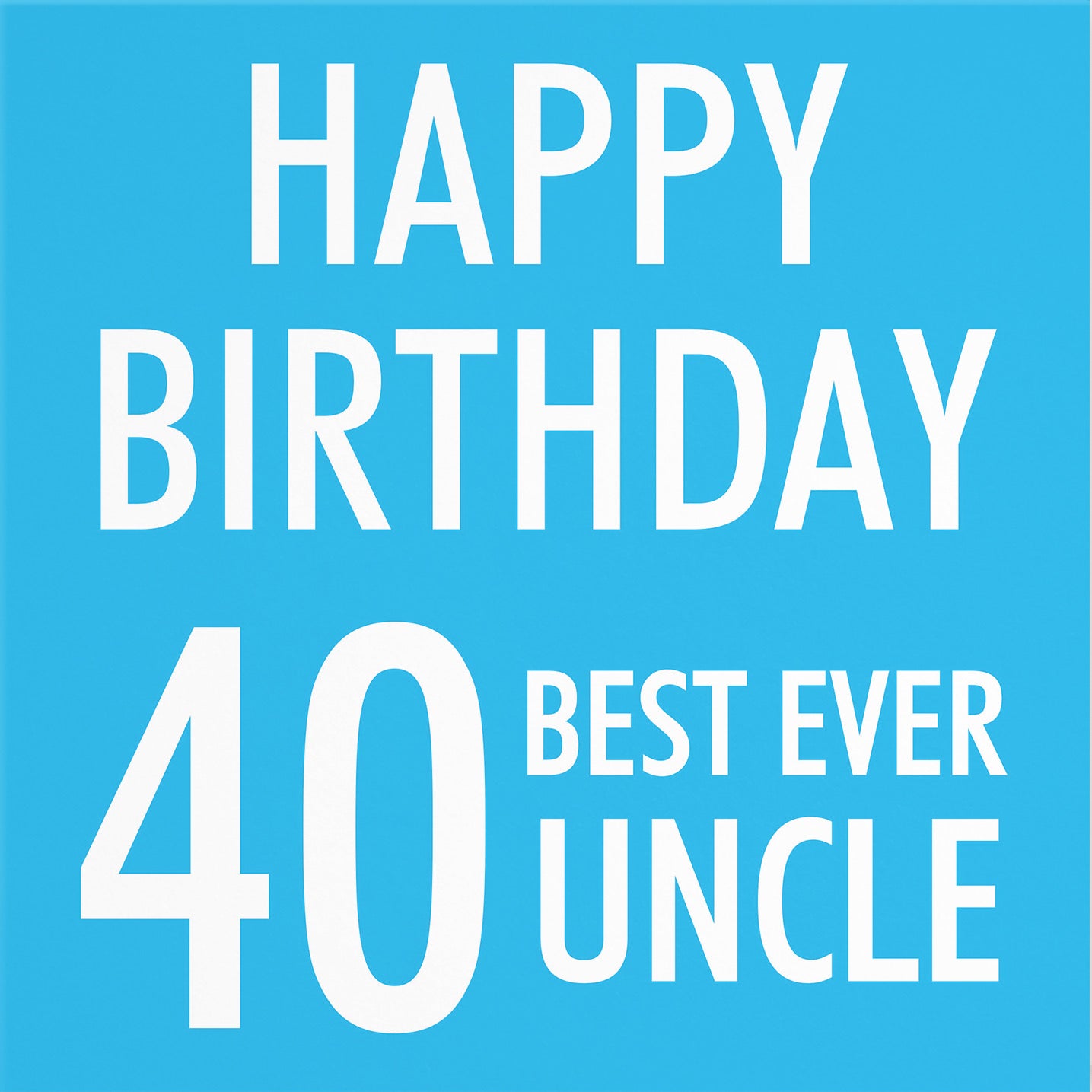 40th Uncle Birthday Card Urban Colour - Default Title (B088FYTYM2)