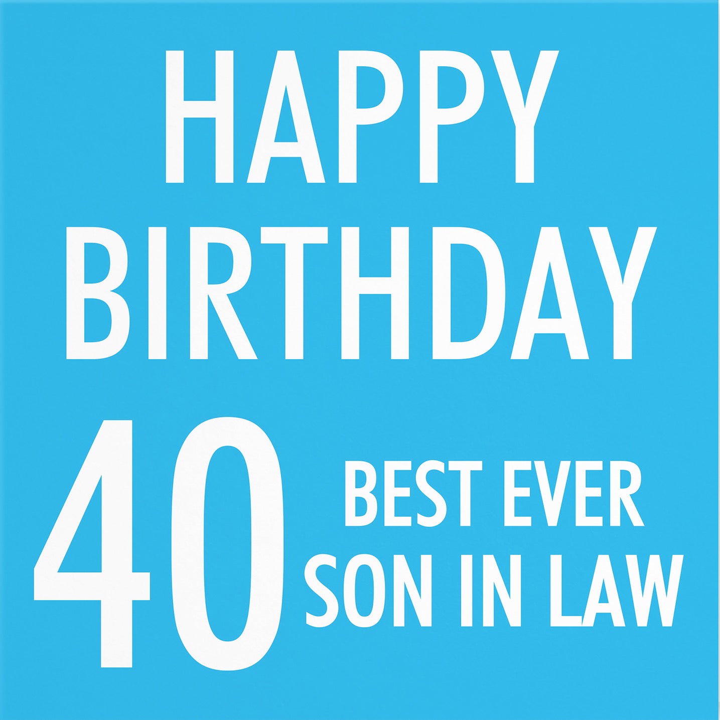 40th Son In Law Birthday Card Urban Colour - Default Title (B088FZ2NMG)