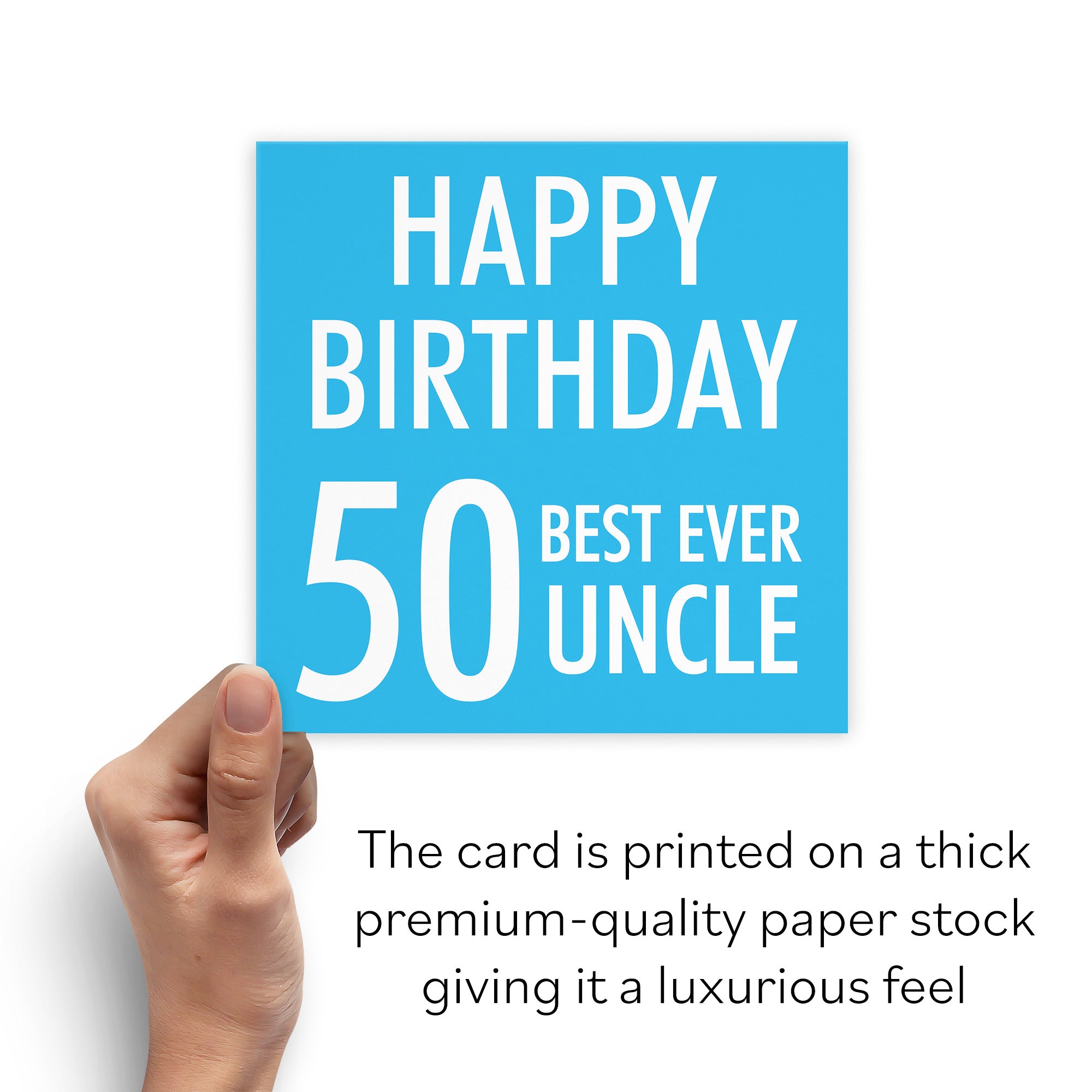 50th Uncle Birthday Card Urban Colour - Default Title (B088GZ535B)