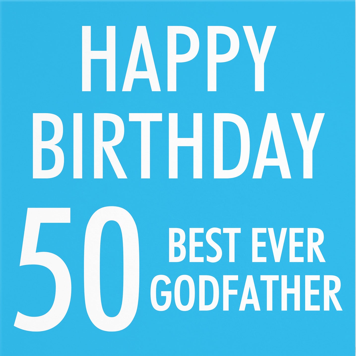 50th Godfather Birthday Card Urban Colour - Default Title (B088H12NTY)