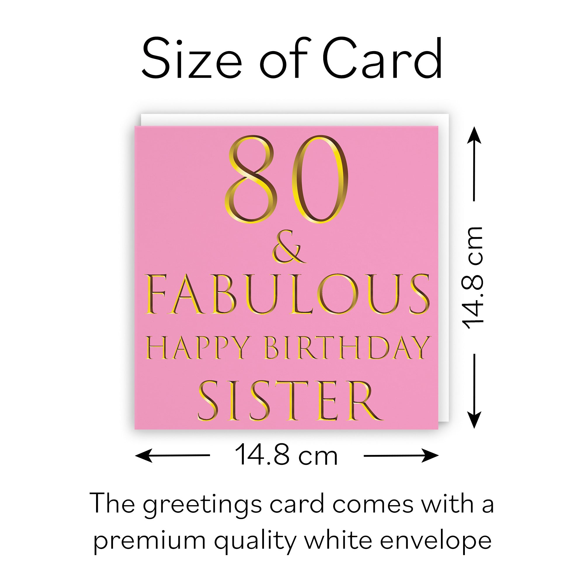 80th Sister Birthday Card Still Totally Fabulous - Default Title (B088KMRLMD)