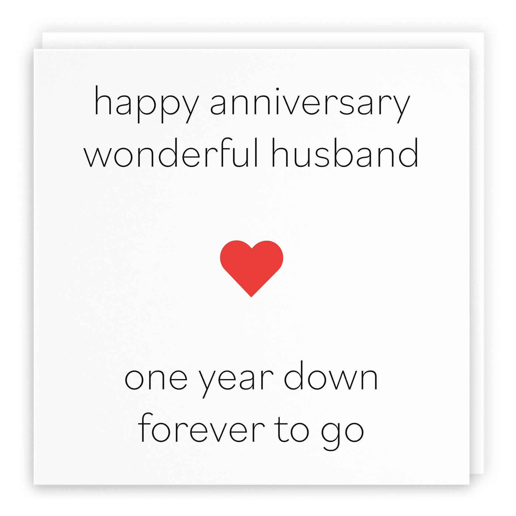 1st Husband Anniversary Card Red Heart - Default Title (B08BX8DZRD)