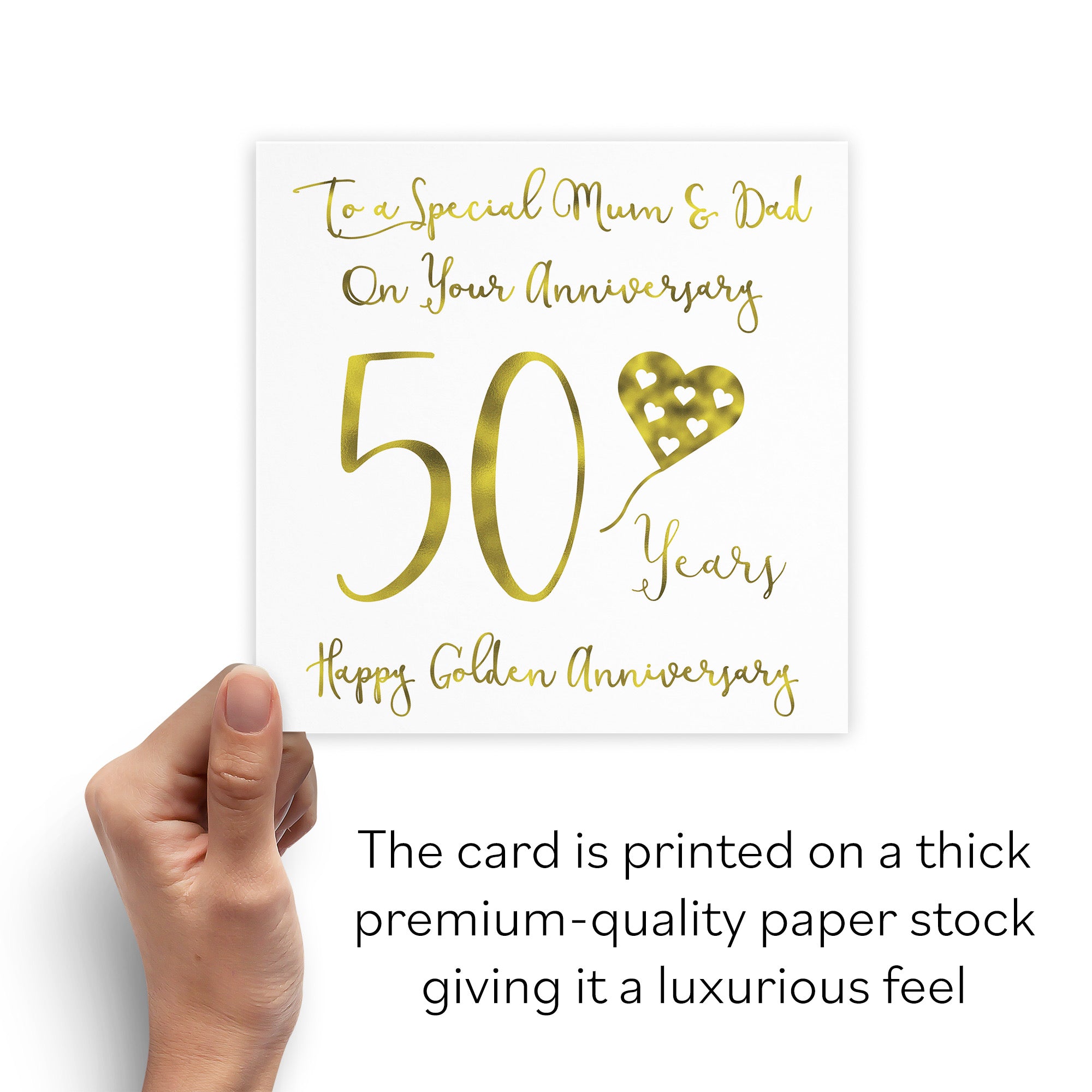 50th Mum And Dad Anniversary Card Milano - Default Title (B08FG8ZCHQ)