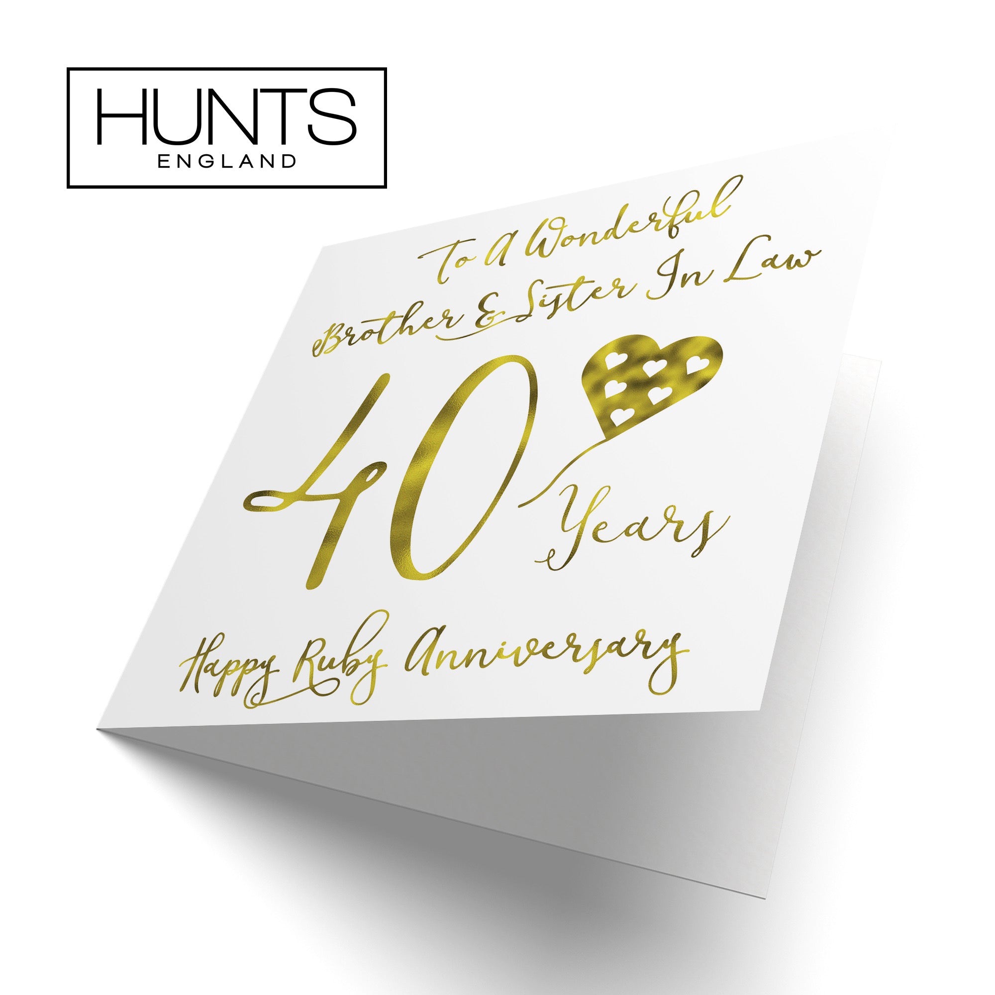 40th Brother And Sister In Law Anniversary Card Milano - Default Title (B08FGBPMNC)