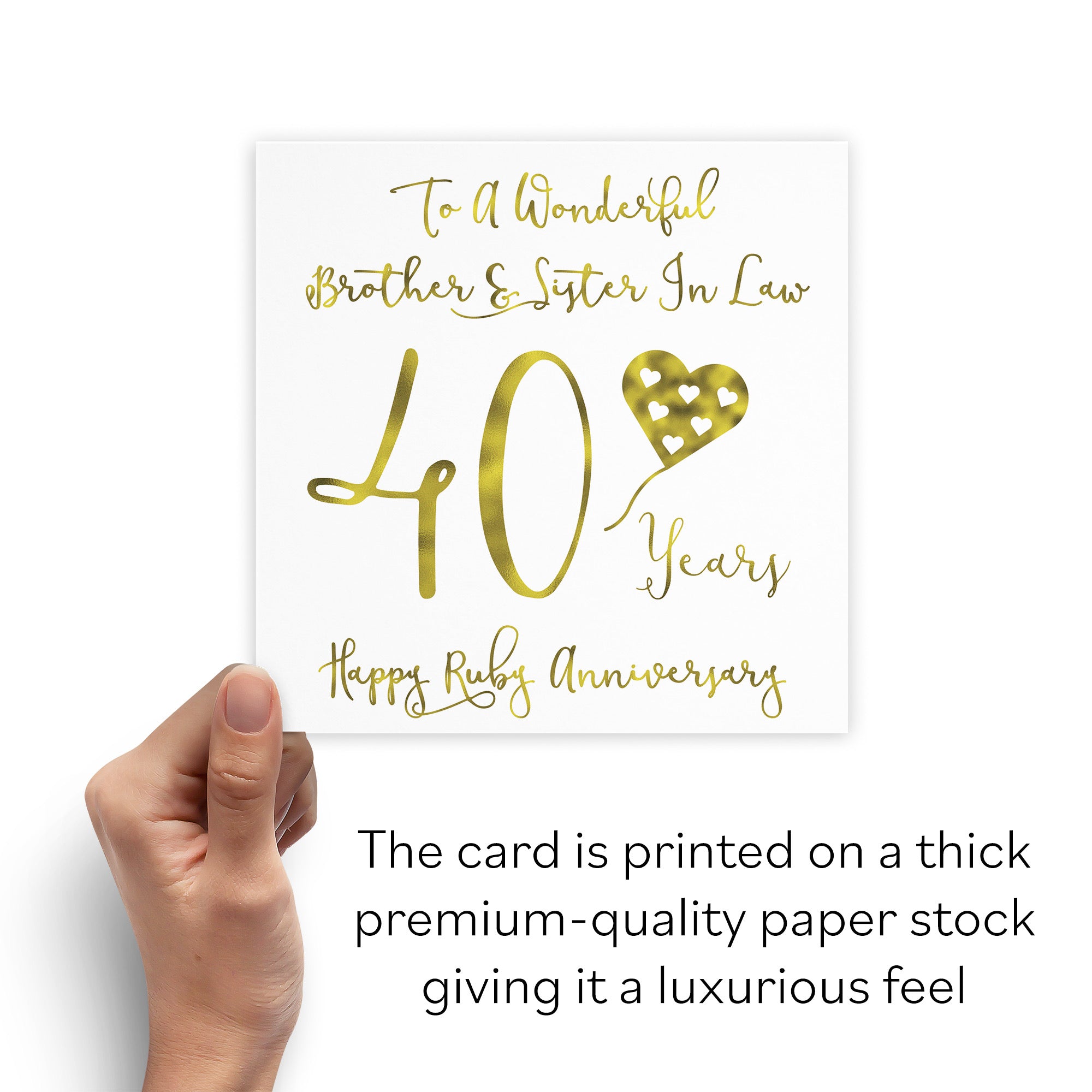 40th Brother And Sister In Law Anniversary Card Milano - Default Title (B08FGBPMNC)