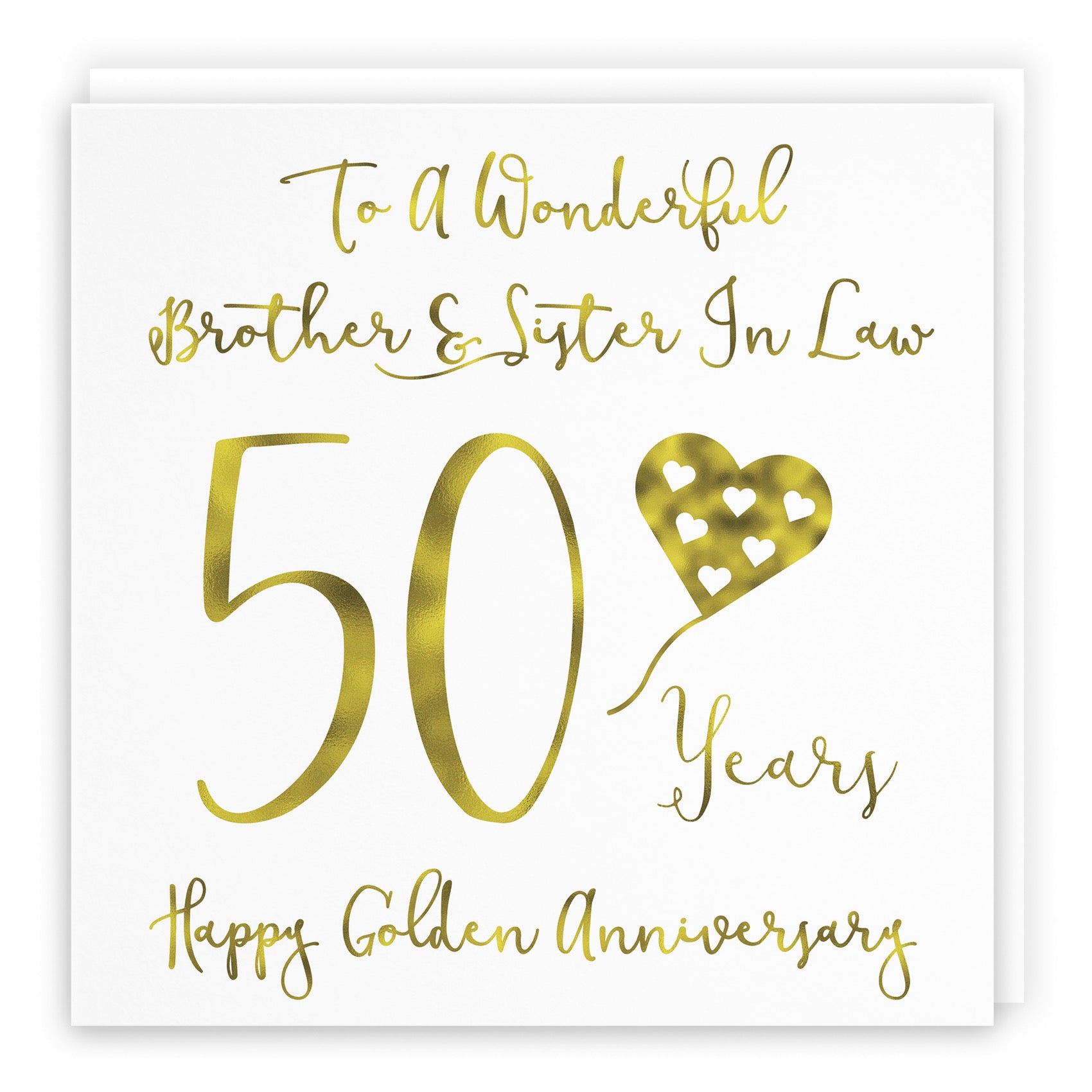 50th Brother And Sister In Law Anniversary Card Milano - Default Title (B08FGD3V3K)