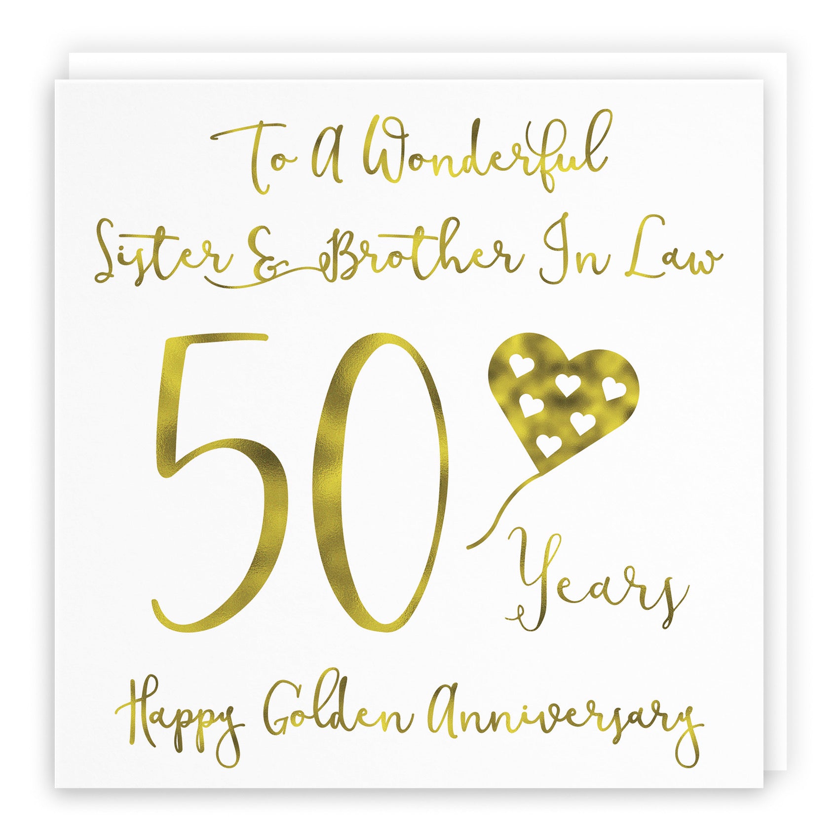 50th Sister And Brother In Law Anniversary Card Milano - Default Title (B08FGJX4VT)