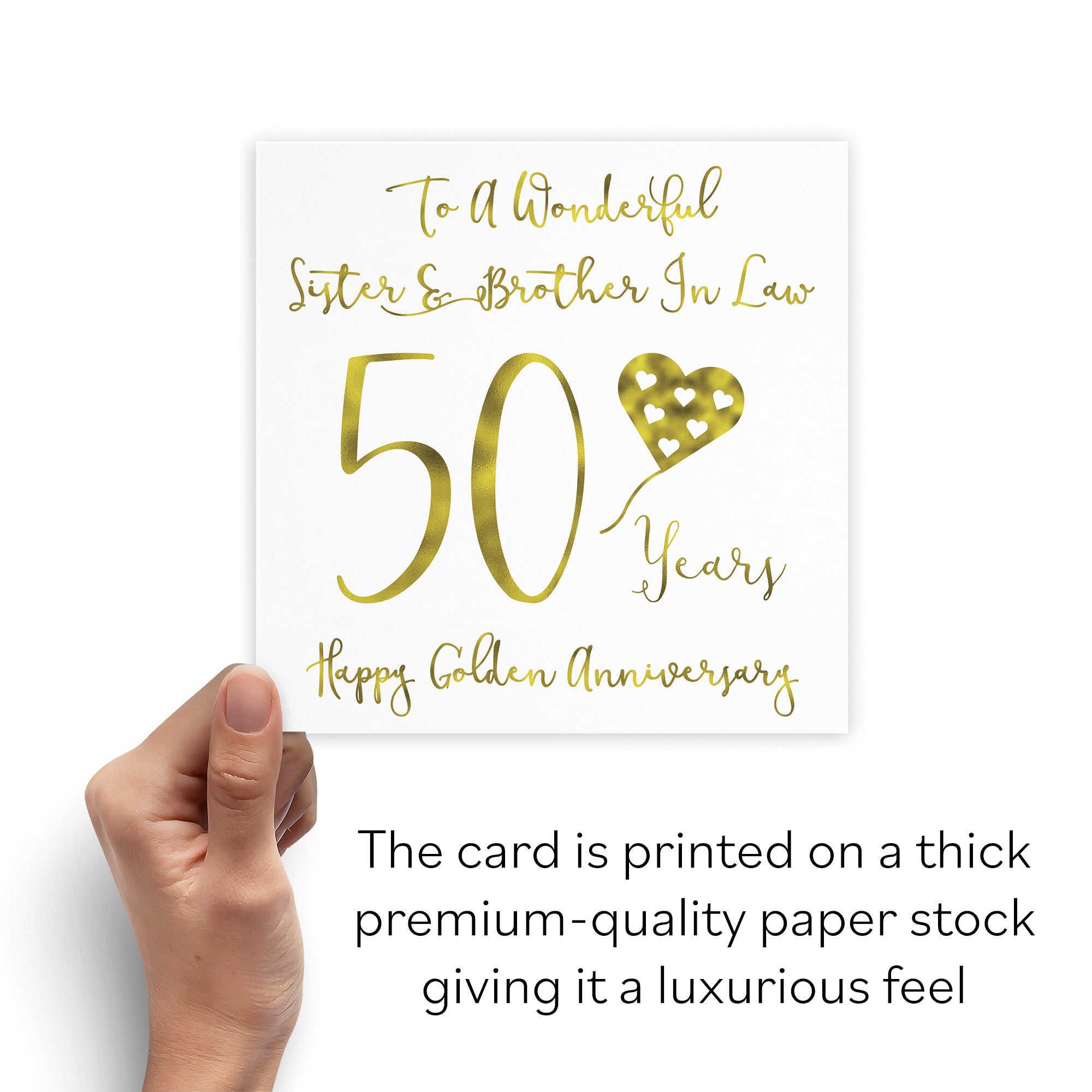 50th Sister And Brother In Law Anniversary Card Milano - Default Title (B08FGJX4VT)