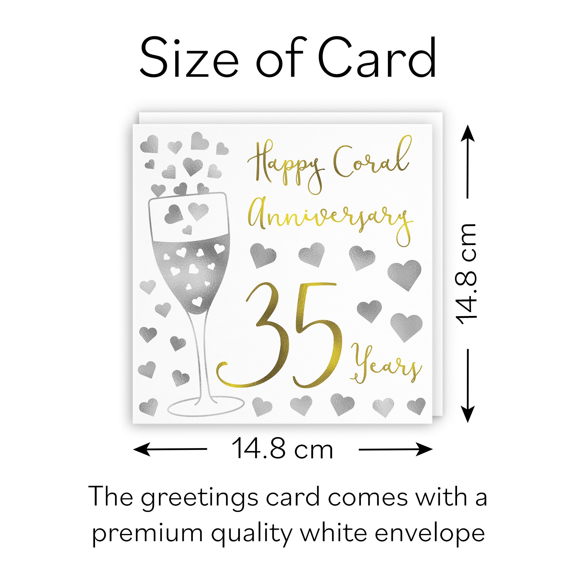 35th Anniversary Card Silver Hearts - Default Title (B08FH9KZVP)