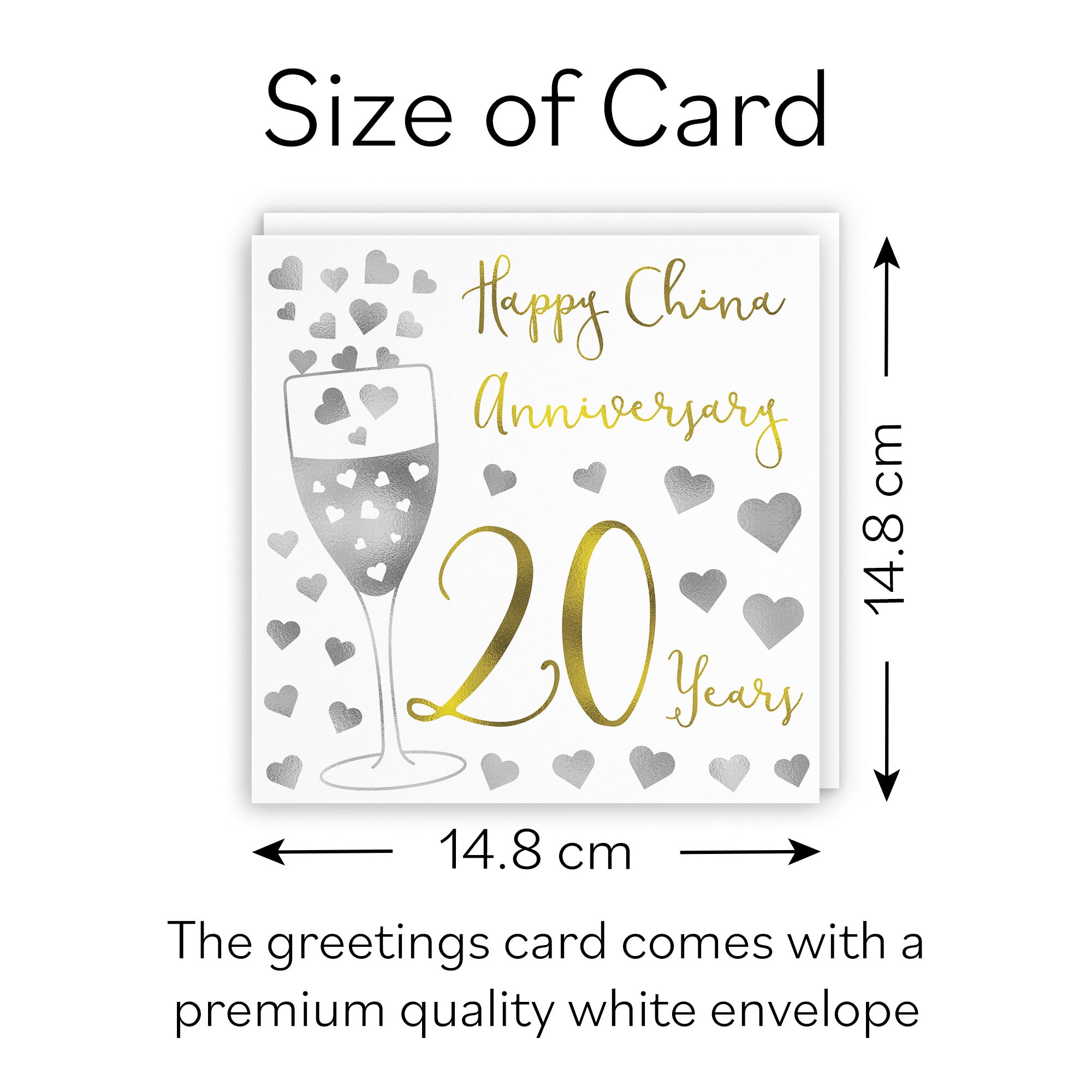 20th Anniversary Card Silver Hearts - Default Title (B08FH9MQ86)