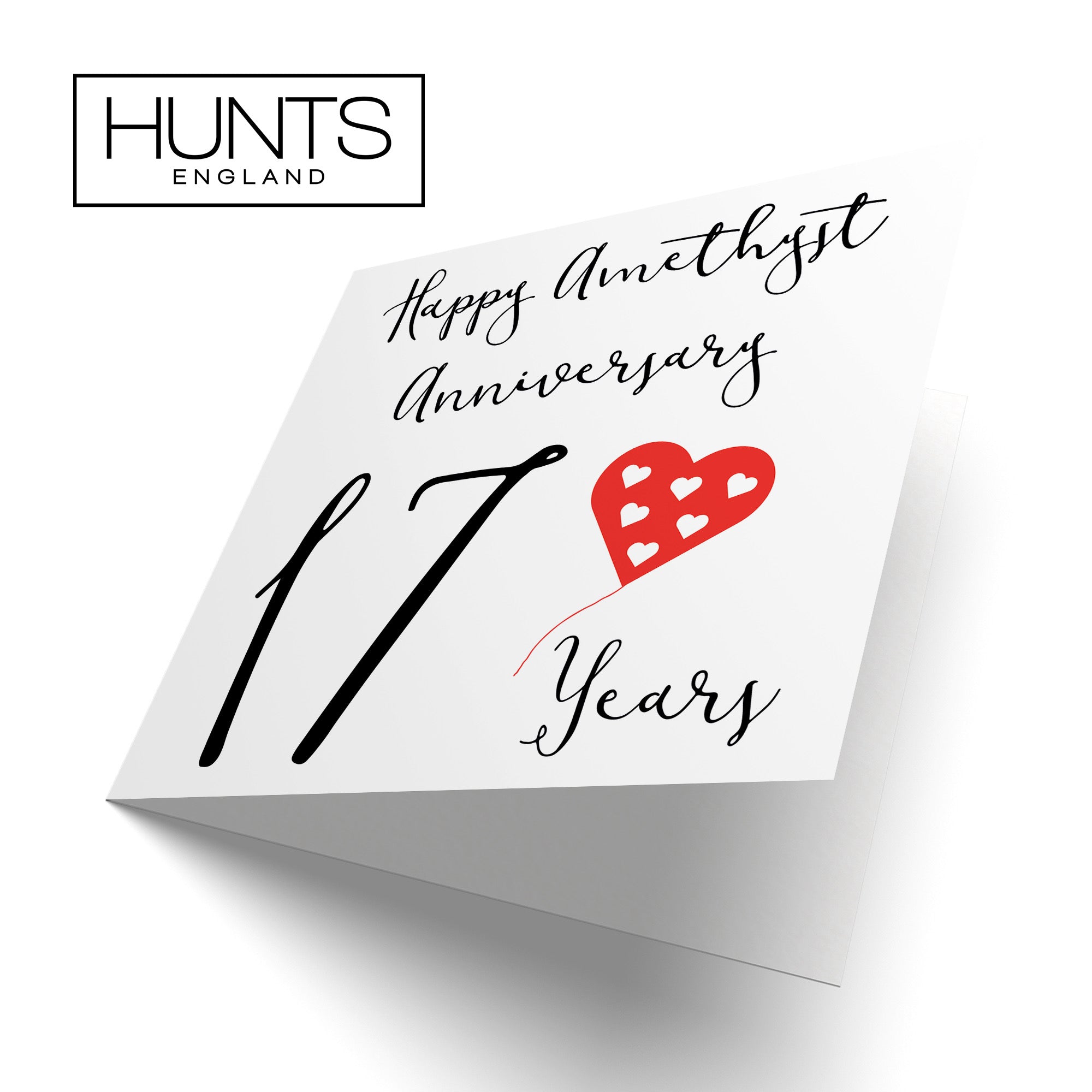 17th Anniversary Card Red Heart - Default Title (B08FHBB2HR)