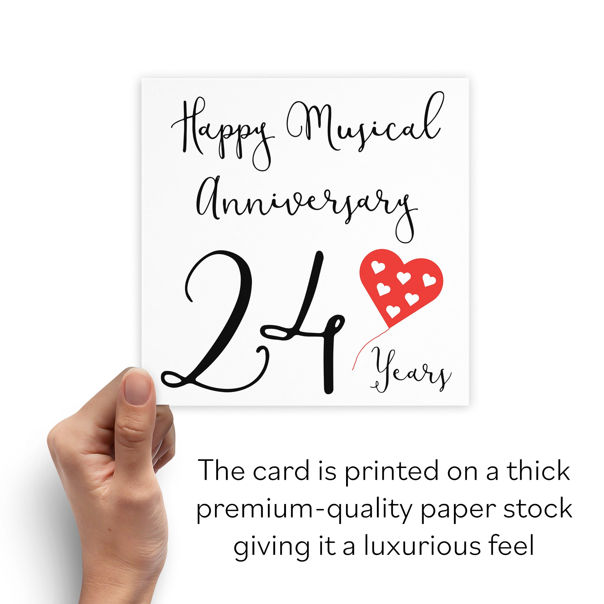 24th Anniversary Card Red Heart - Default Title (B08FHBJGVP)