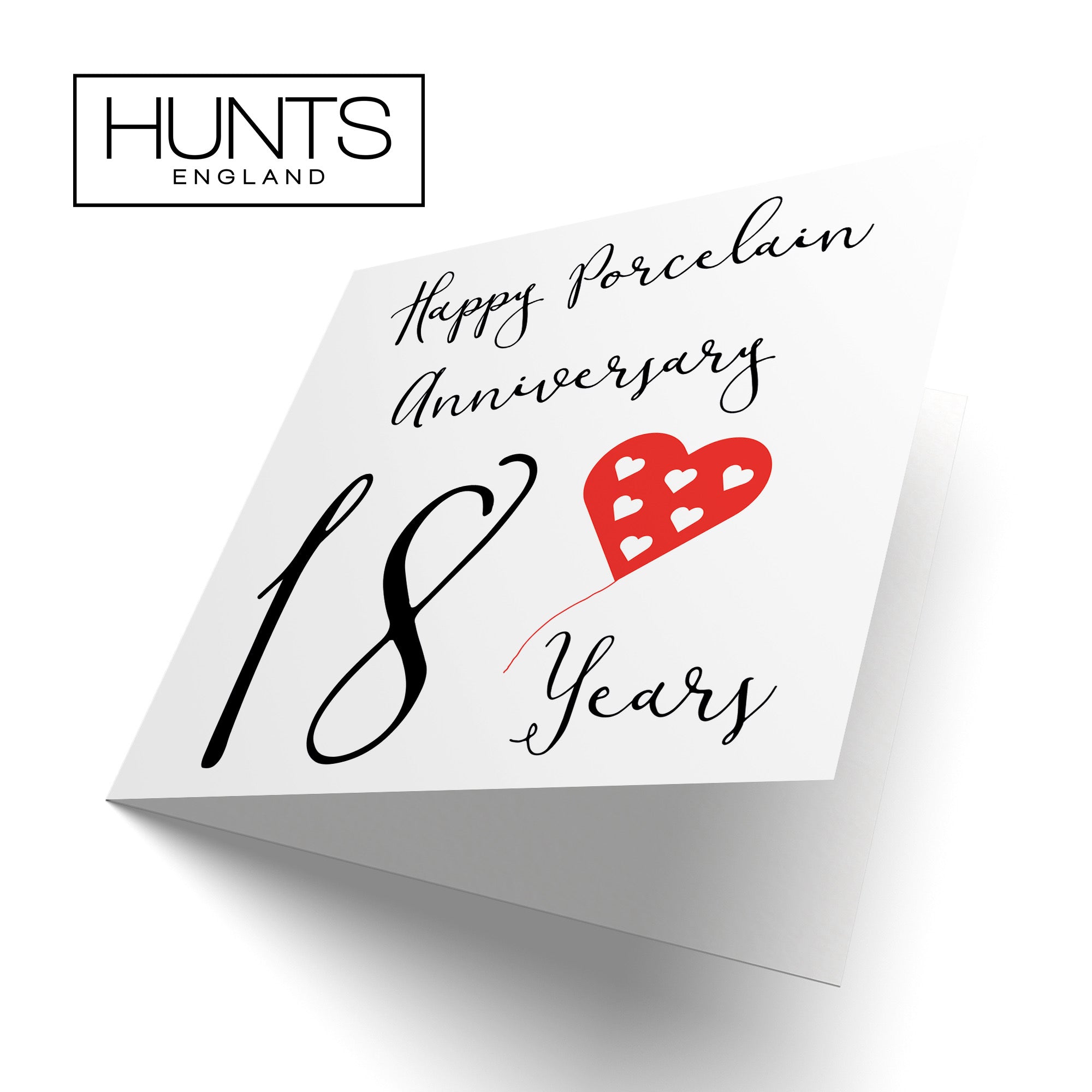 18th Porcelain Anniversary Card Red Heart - Default Title (B08FHBQ6BP)