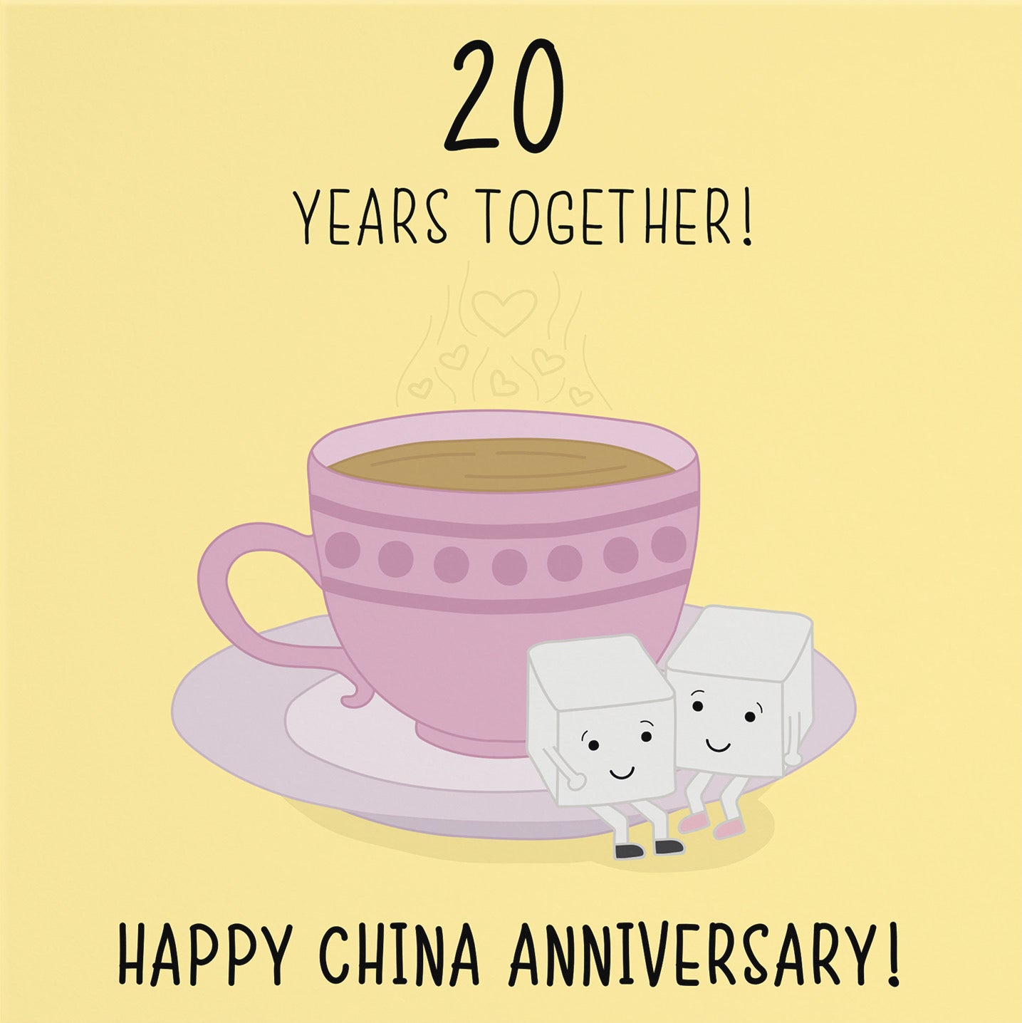 20th Anniversary Card Tea Cup Iconic - Default Title (B08FHBRC2T)