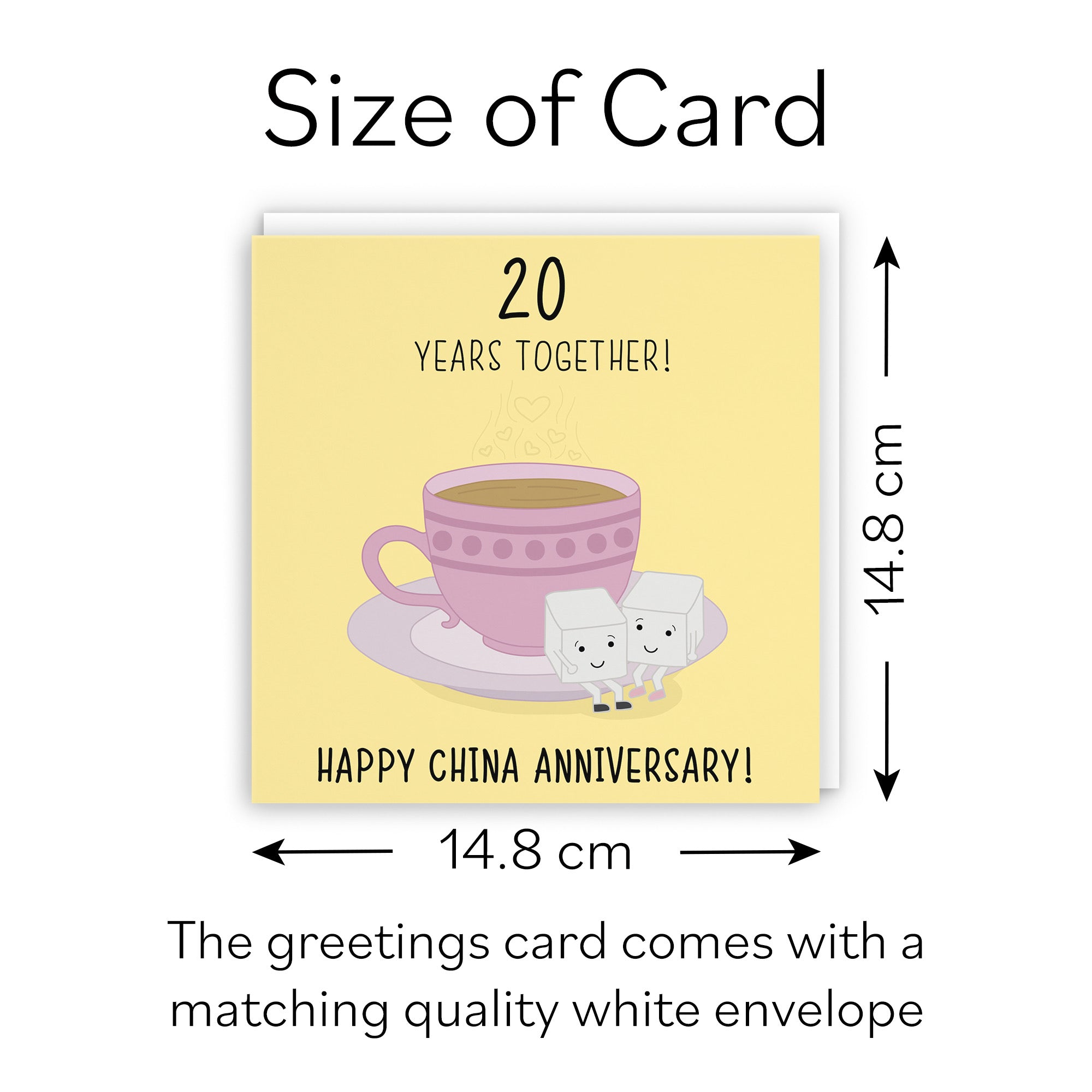 20th Anniversary Card Tea Cup Iconic - Default Title (B08FHBRC2T)