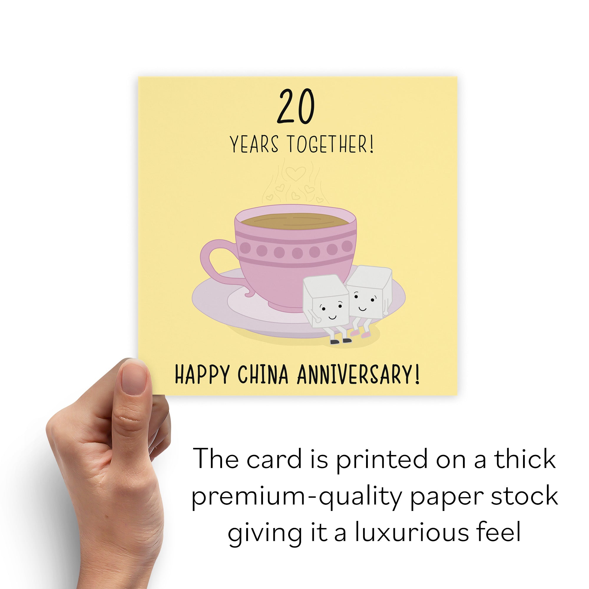 20th Anniversary Card Tea Cup Iconic - Default Title (B08FHBRC2T)