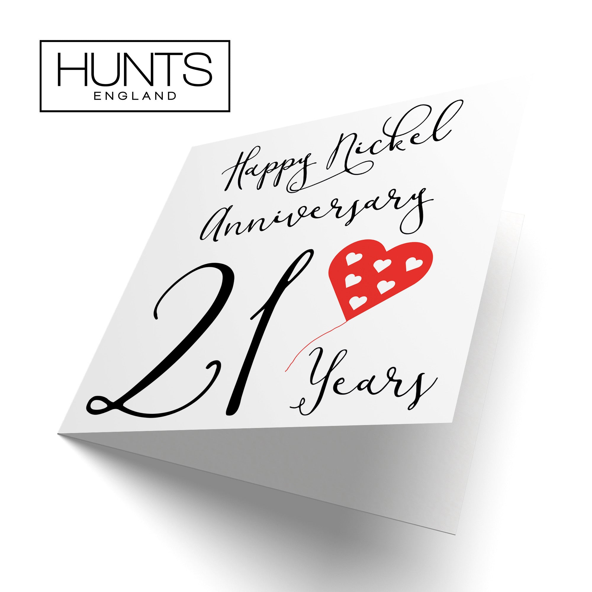 21st Anniversary Card Red Heart - Default Title (B08FHBRJX9)