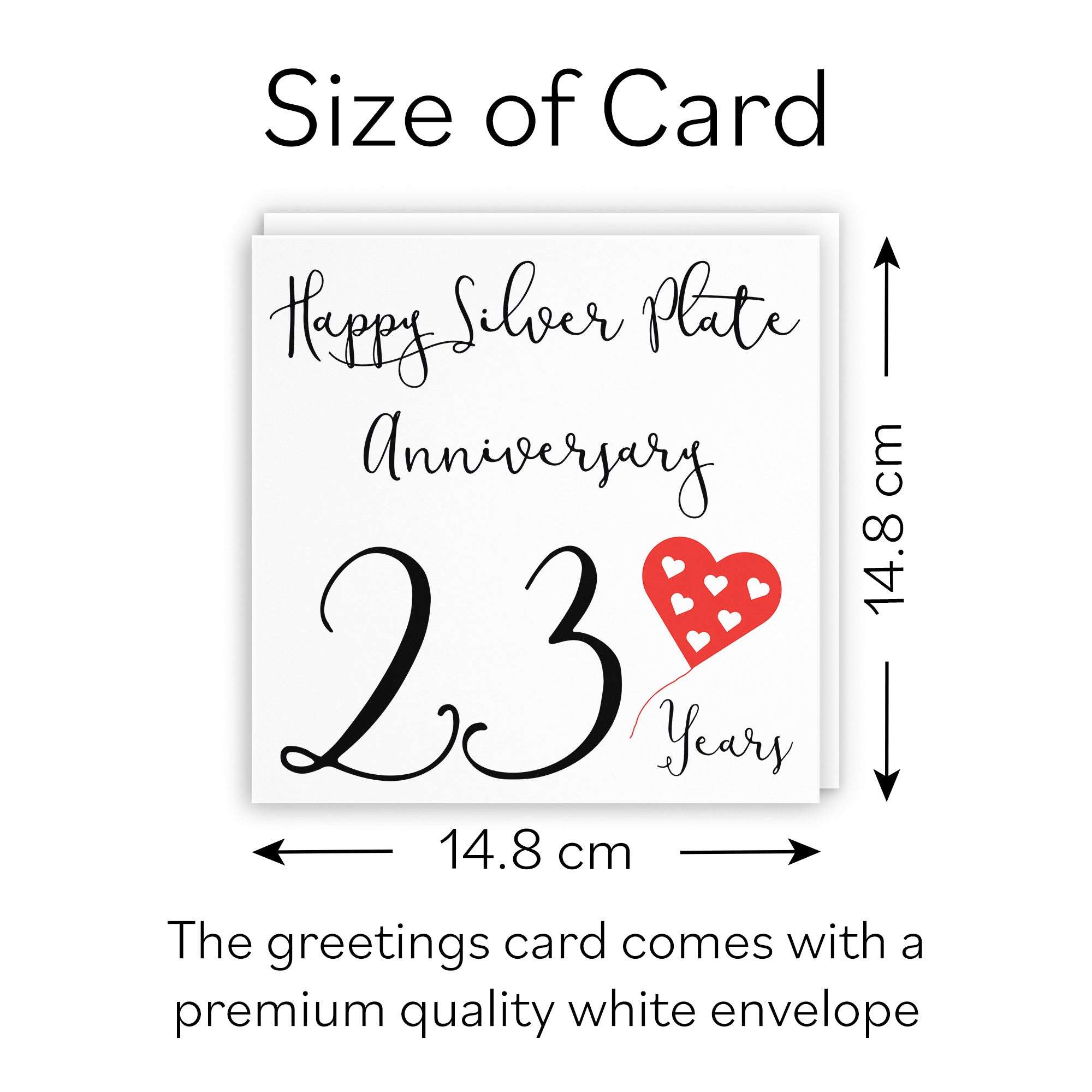 23rd Anniversary Card Red Heart - Default Title (B08FHBVDWL)