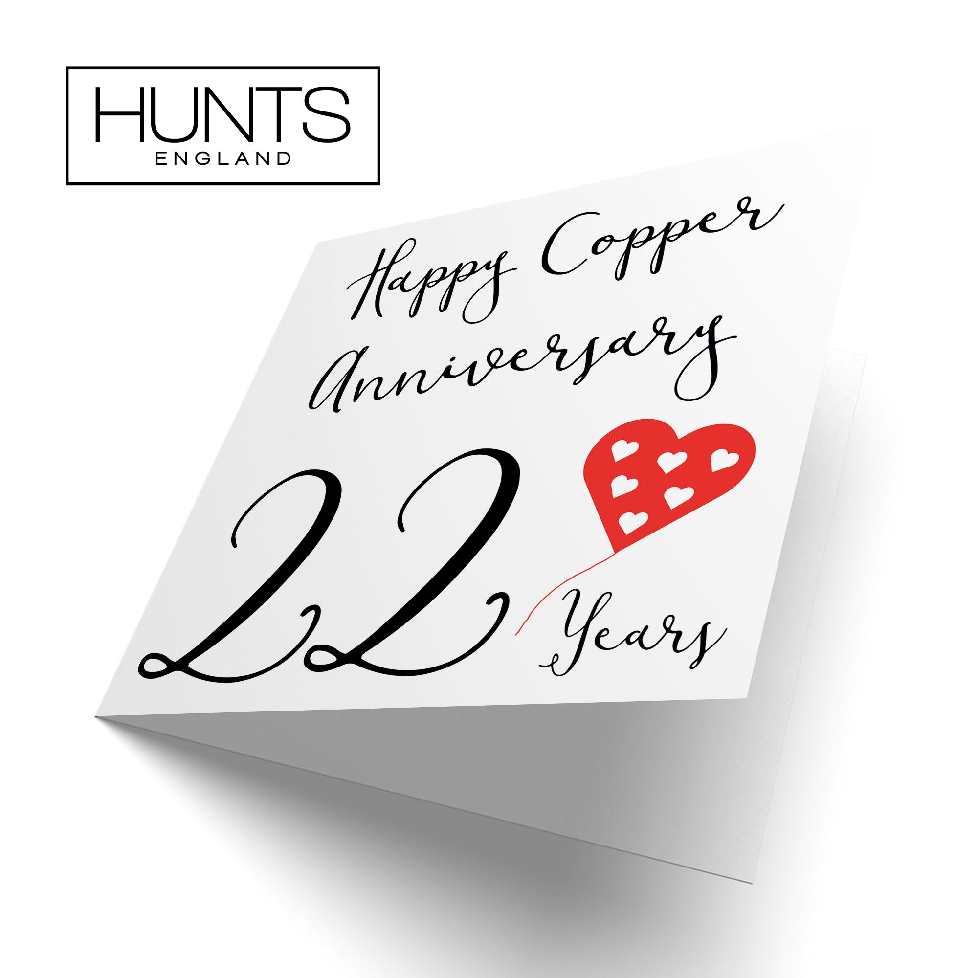 22nd Anniversary Card Red Heart - Default Title (B08FHC1N4V)