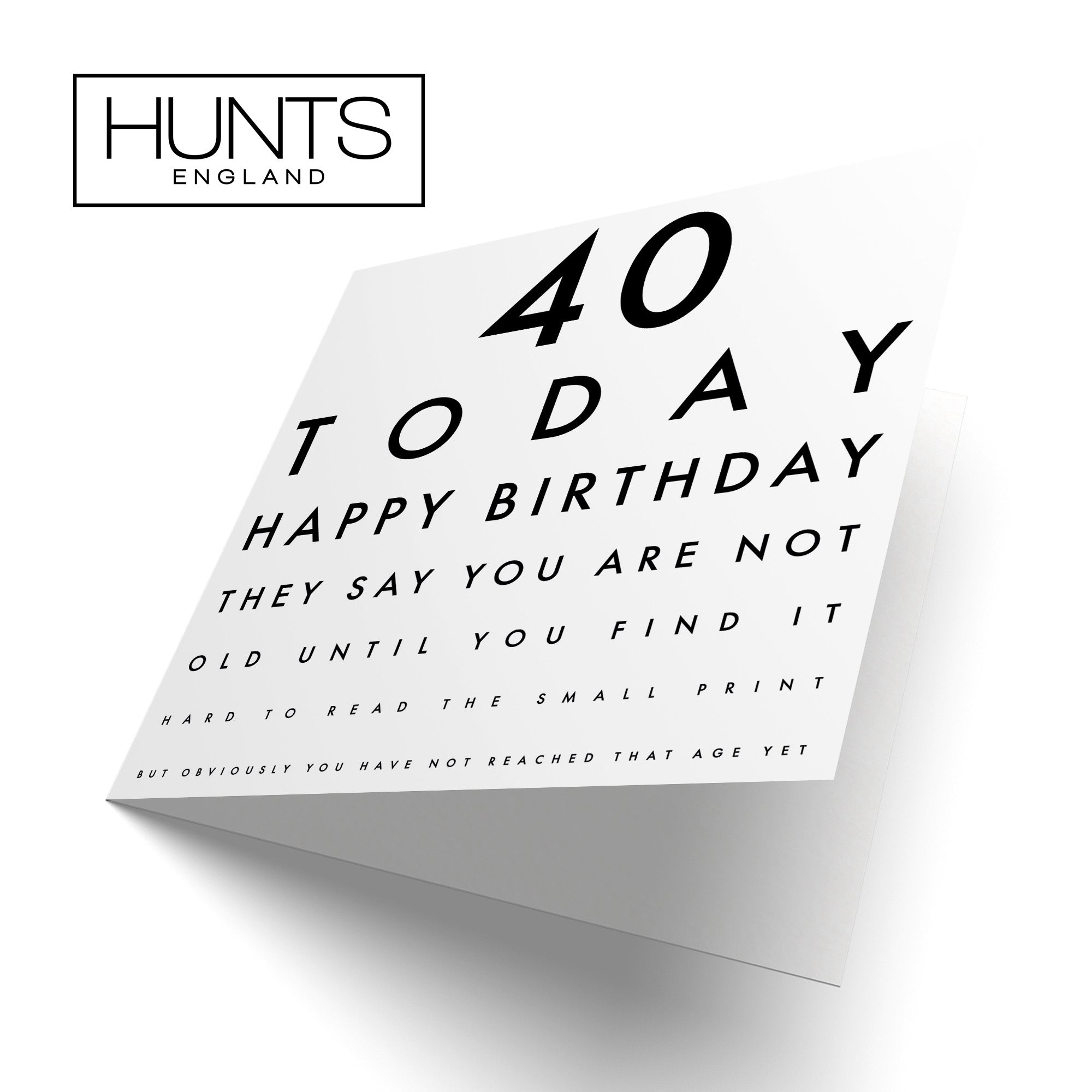 40th Birthday Eye Sight Joke Card Letters - Default Title (B08GZKP27T)