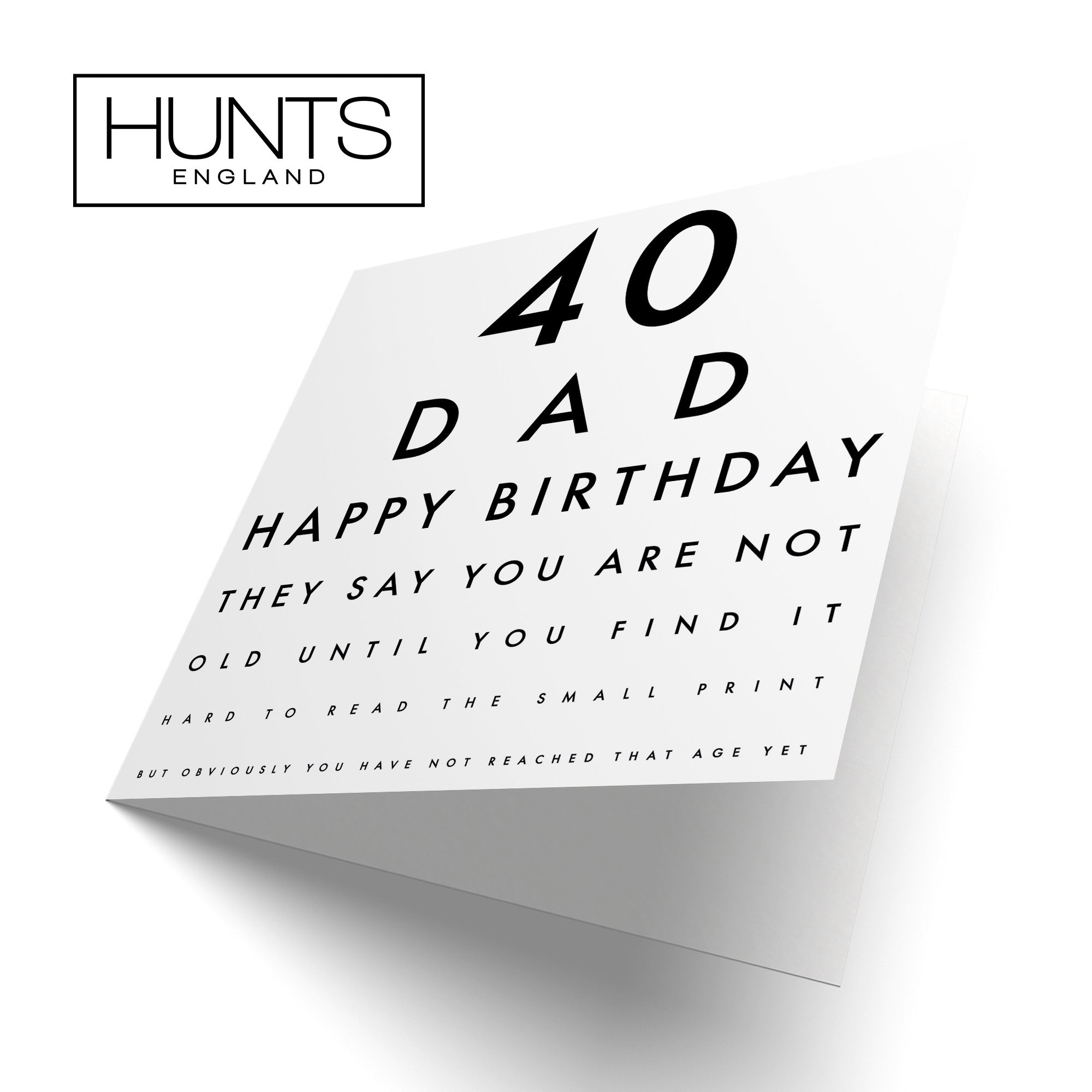 40th Dad Eye Sight Joke Birthday Card Letters - Default Title (B08GZN9GWD)