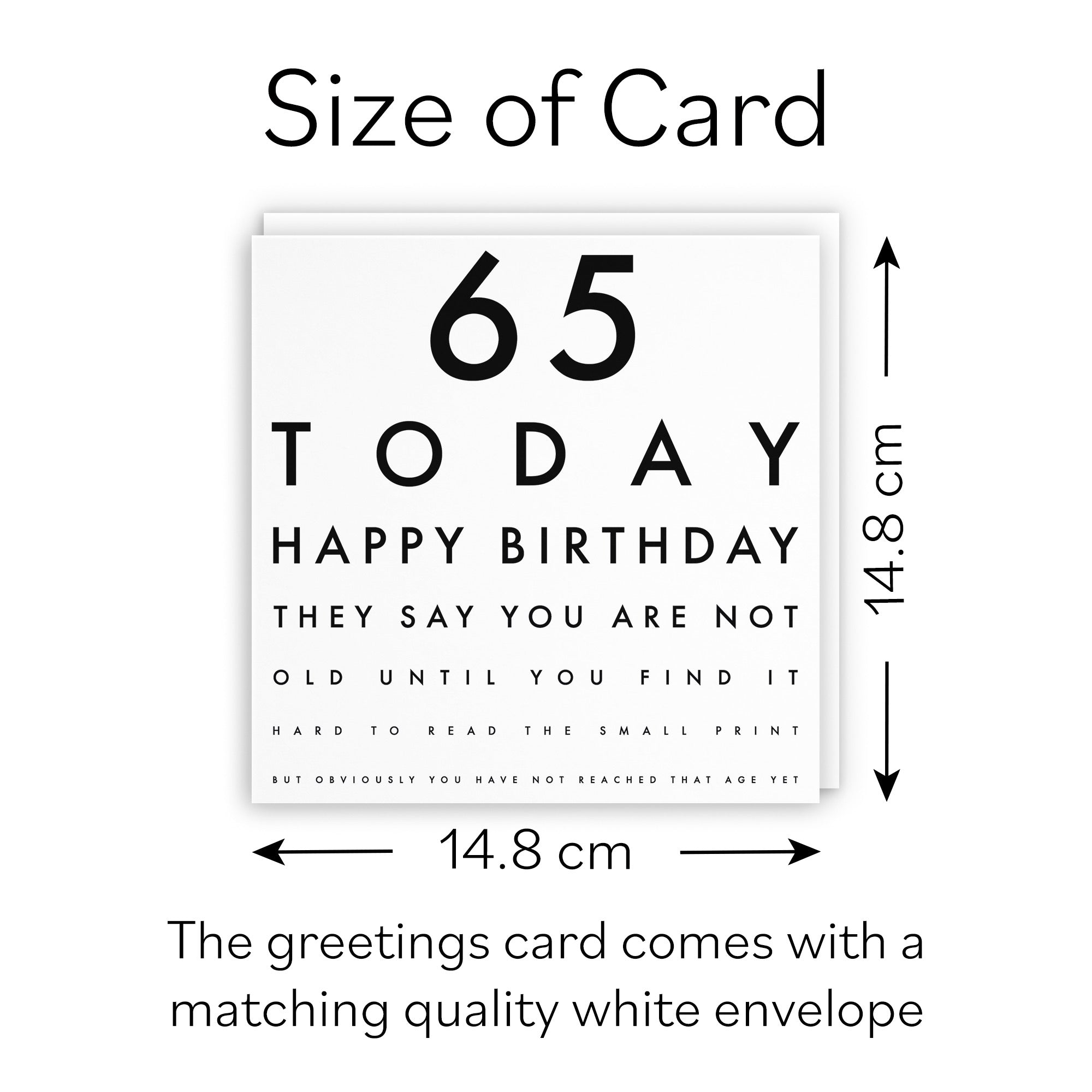 65th Humorous Joke Birthday Card Letters - Default Title (B08GZNNSS6)