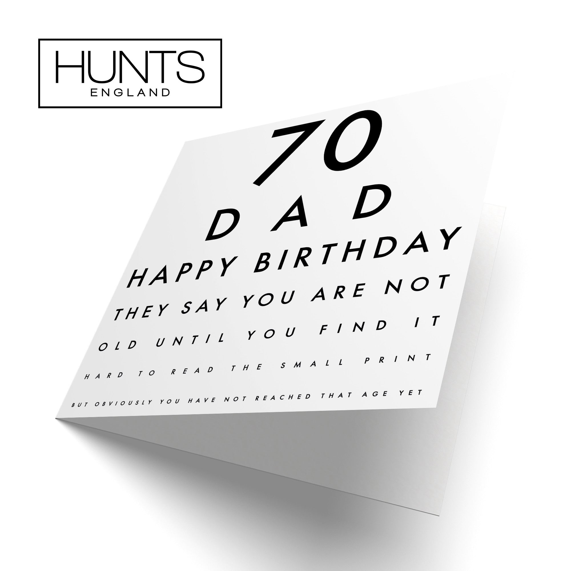 70th Dad Eye Sight Joke Birthday Card Letters - Default Title (B08GZP6WPX)