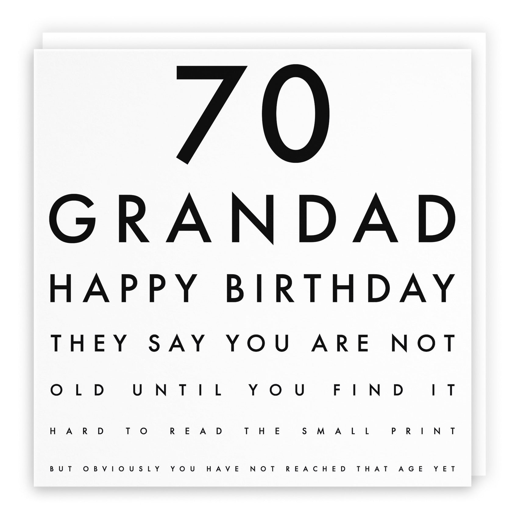 70th Grandad Humorous Birthday Card Letters - Default Title (B08GZQRL5S)