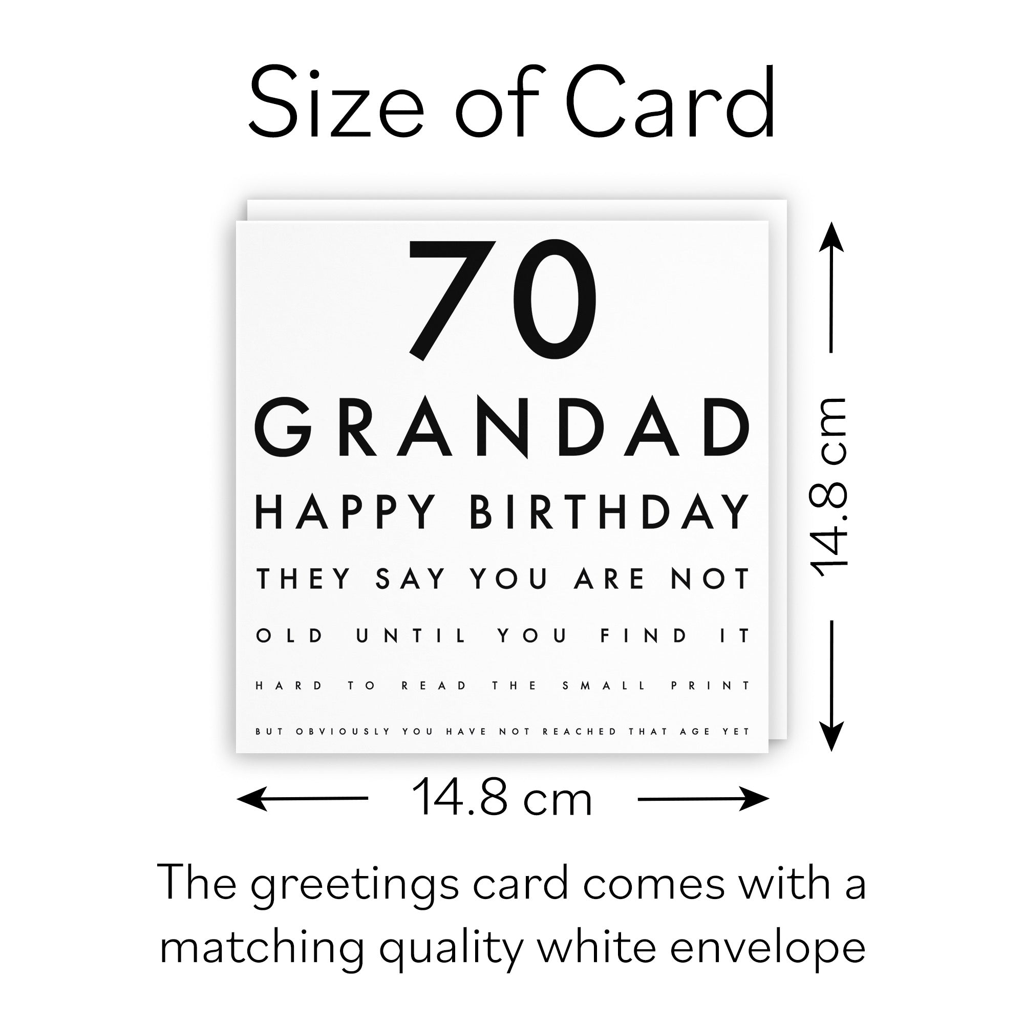 70th Grandad Humorous Birthday Card Letters - Default Title (B08GZQRL5S)