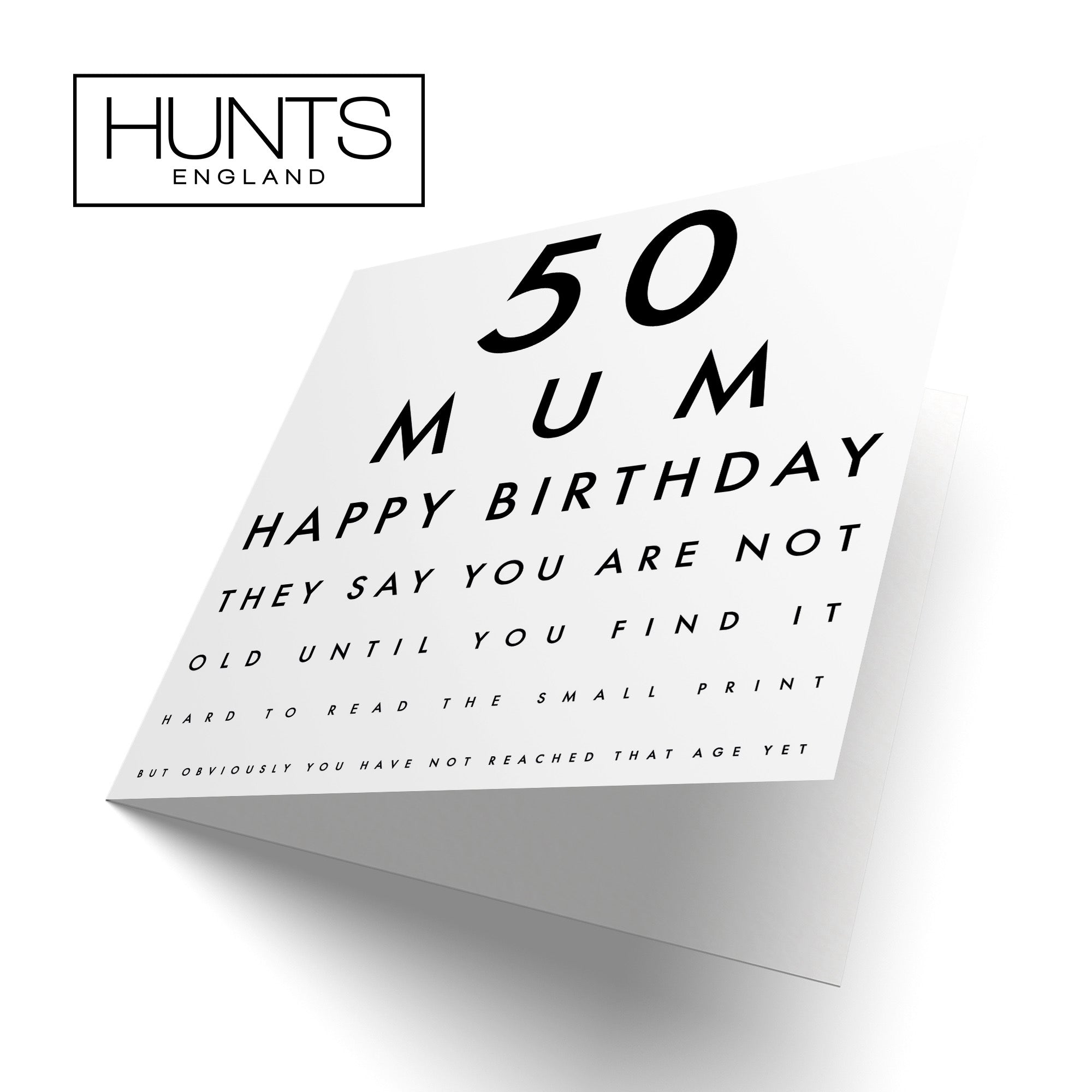 50th Mum Eye Sight Joke Birthday Card Letters - Default Title (B08H11G5WJ)