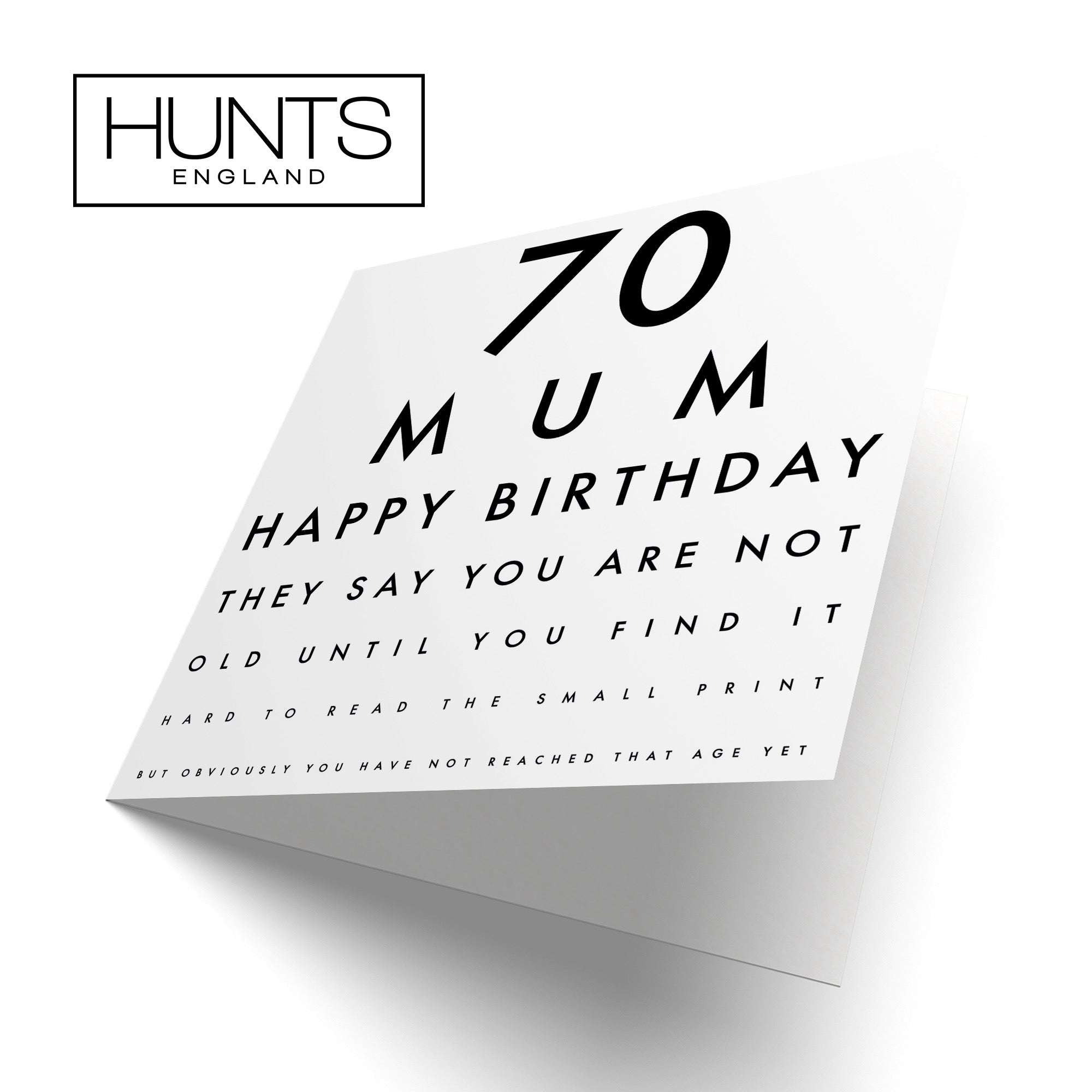 70th Mum Eye Sight Joke Birthday Card Letters - Default Title (B08H11Q2TG)