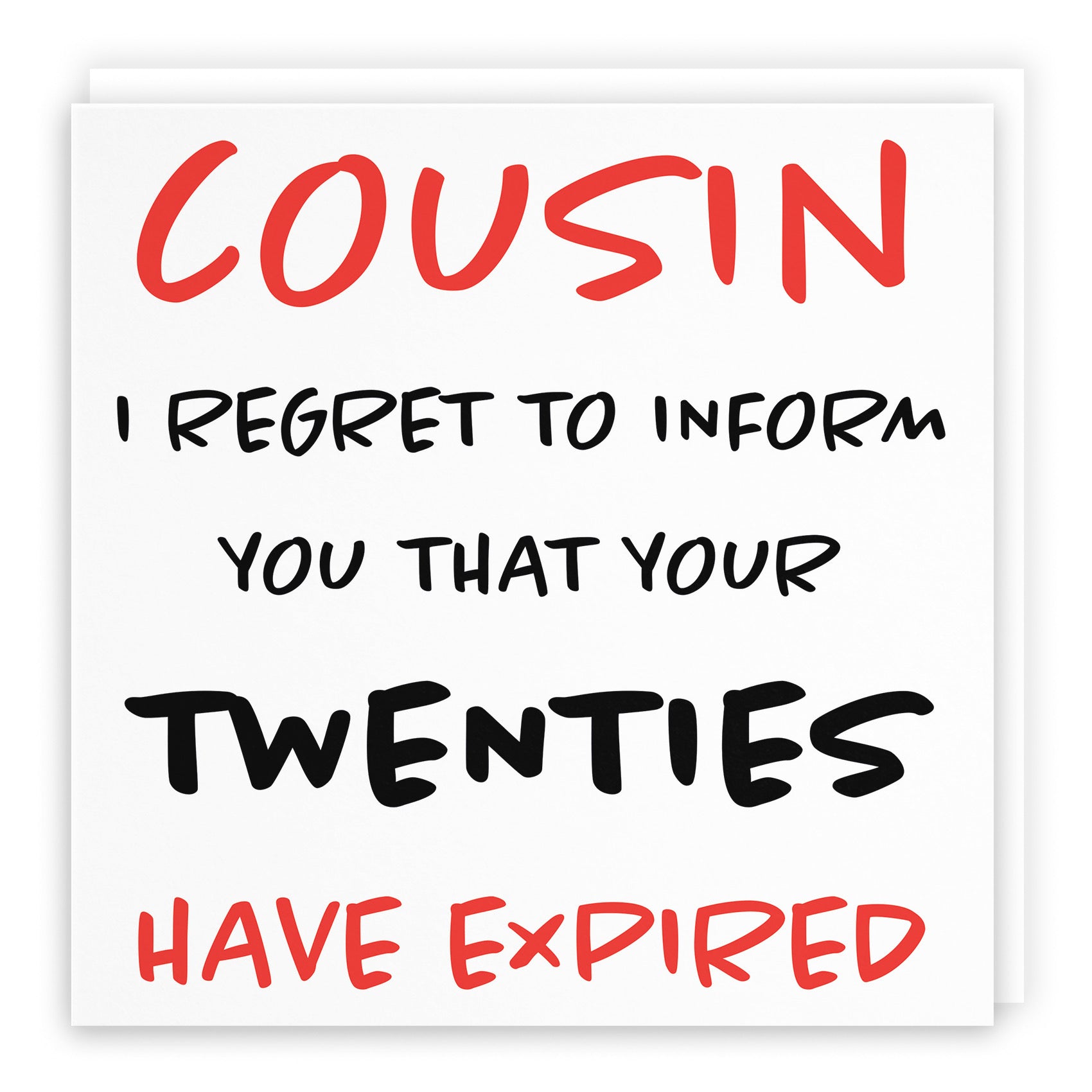 30th Cousin Humorous Birthday Card Retro - Default Title (B08H17QY1L)