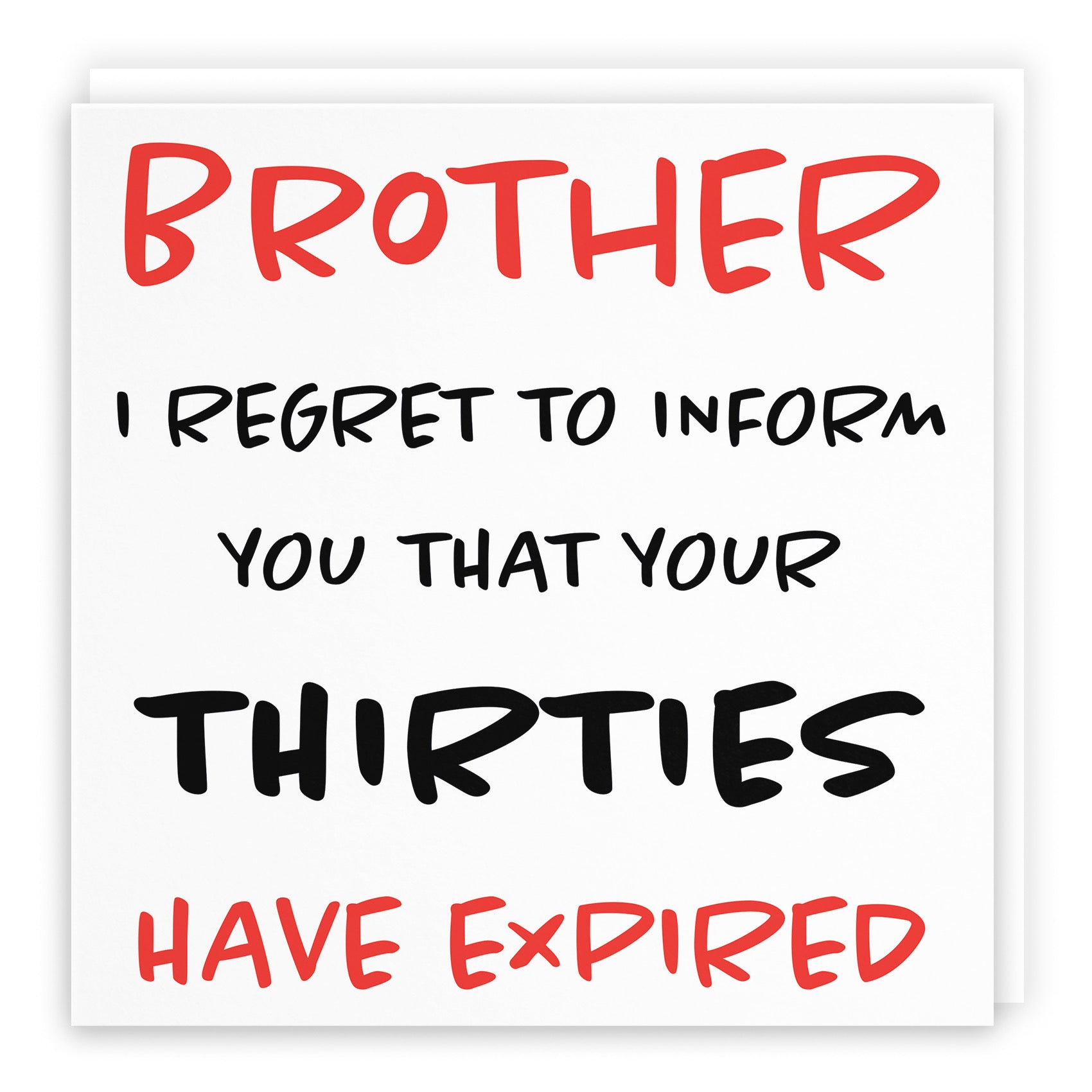 40th Brother Humorous Birthday Card Retro - Default Title (B08H18QBWV)