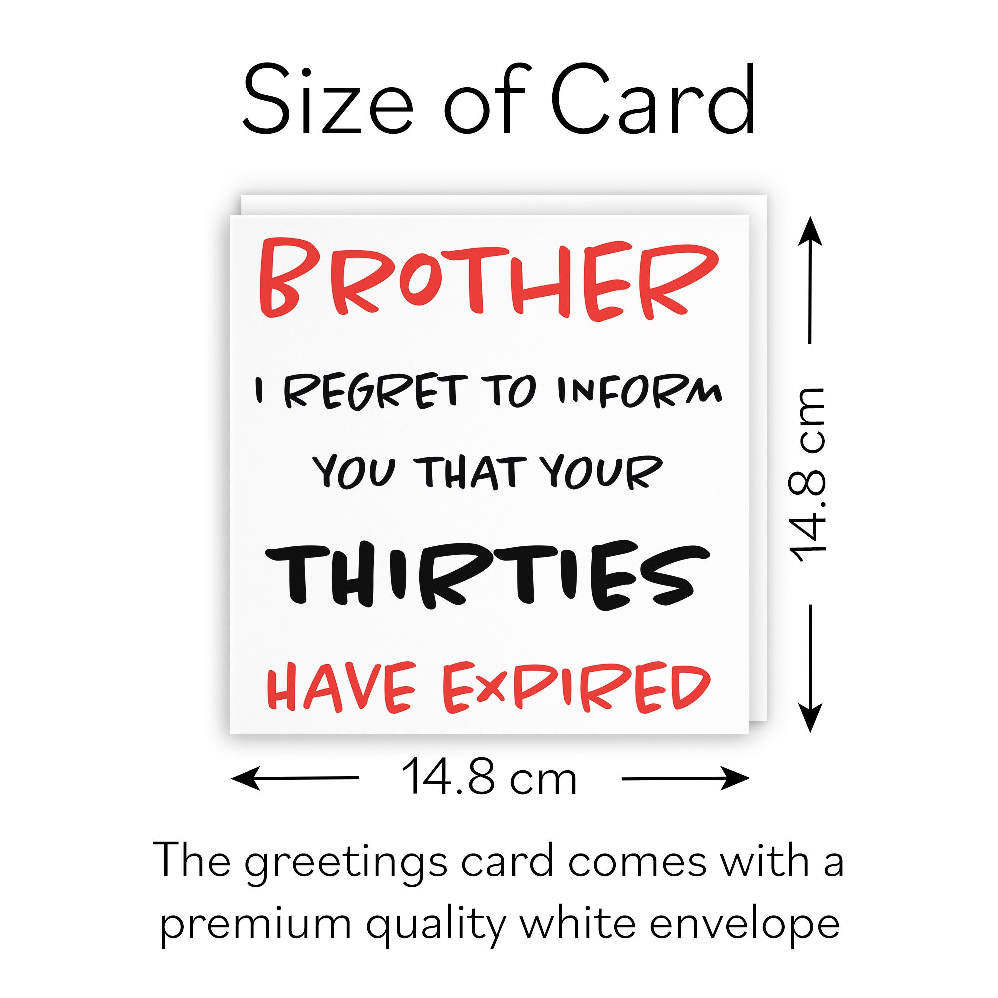 40th Brother Humorous Birthday Card Retro - Default Title (B08H18QBWV)