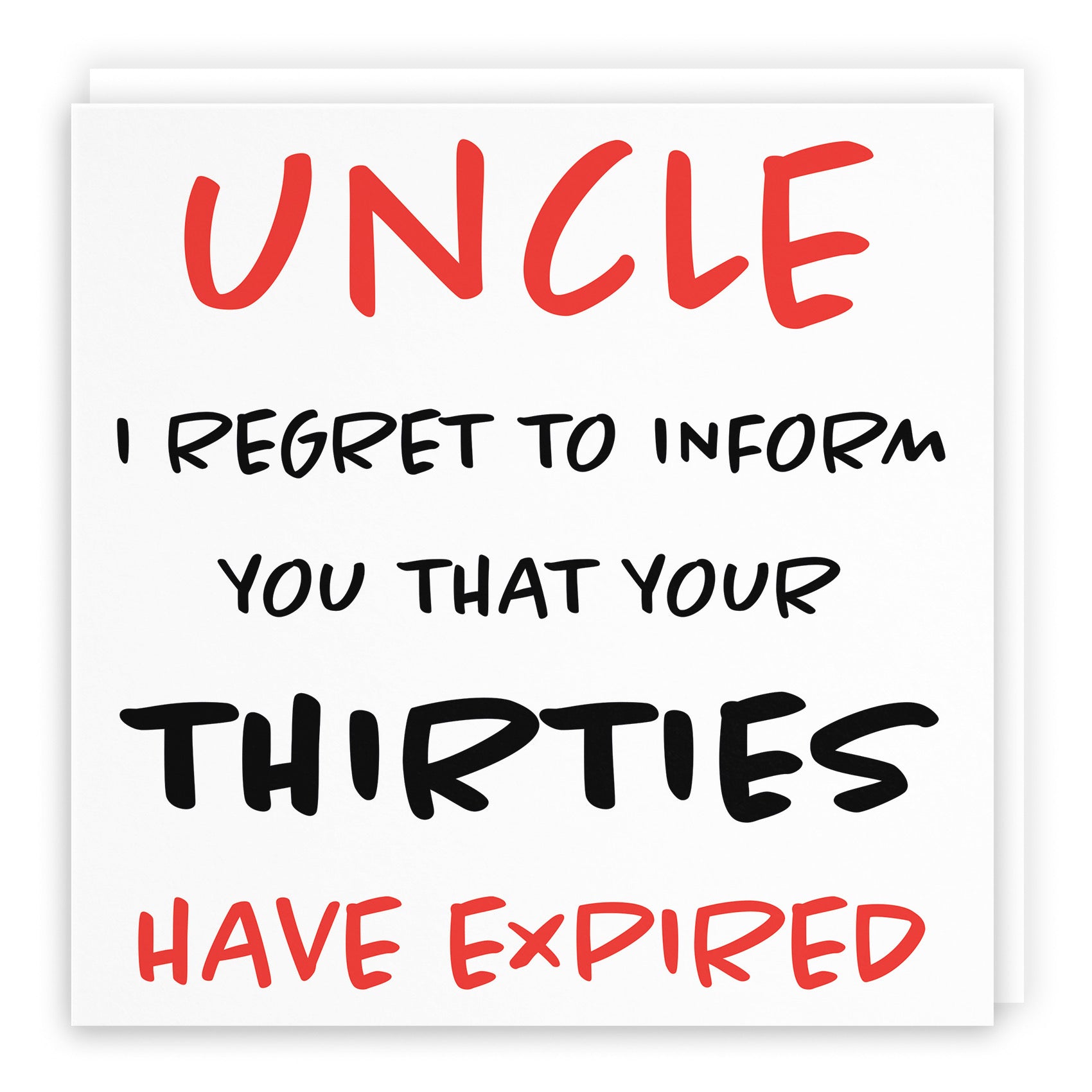 40th Uncle Humorous Birthday Card Retro - Default Title (B08H1DYYWY)