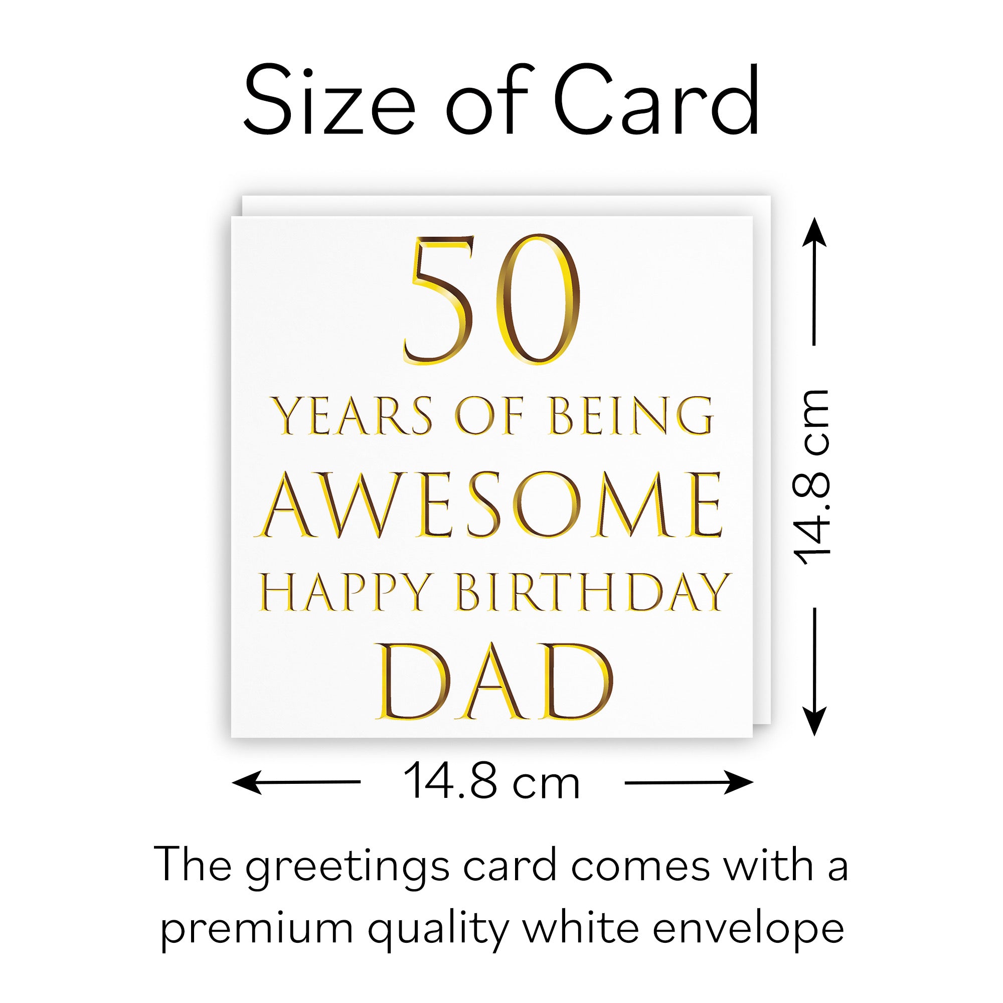 Dad 50th Birthday Card Awesome Dad Milano - Default Title (B08H1FNPCQ)