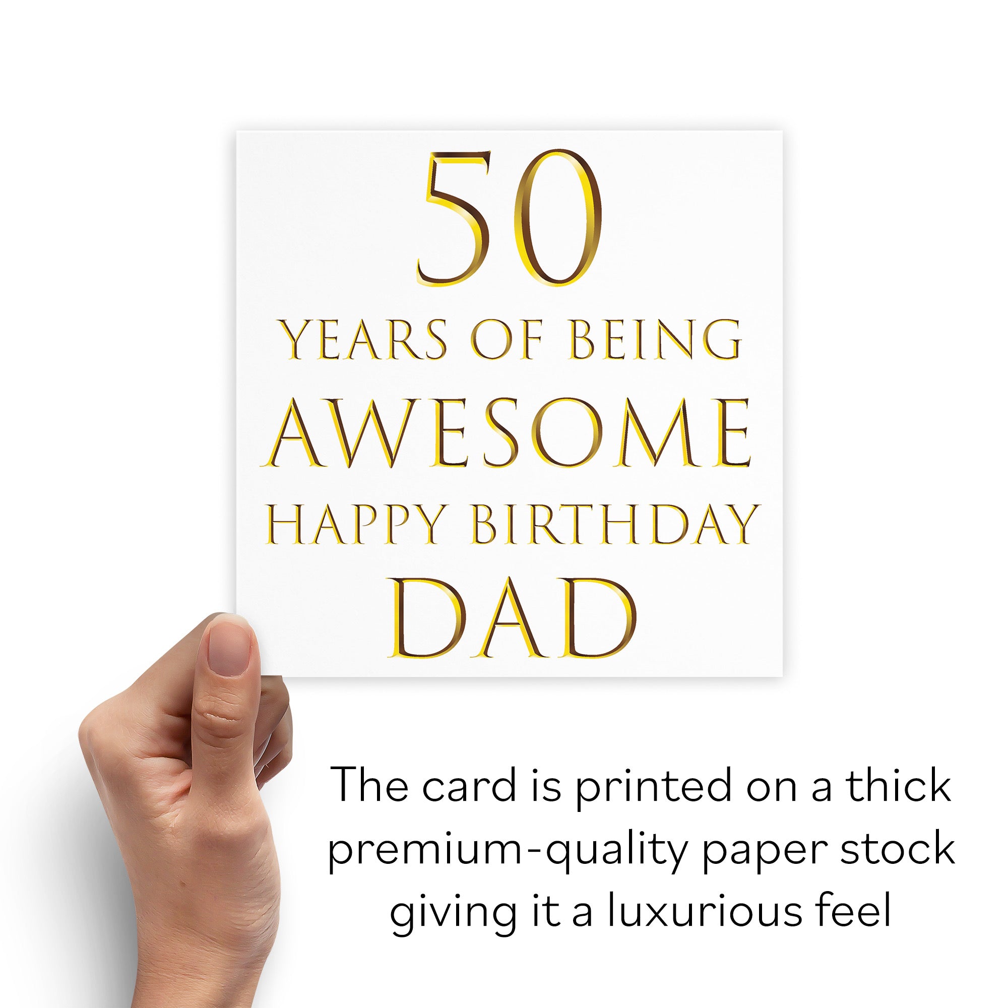 Dad 50th Birthday Card Awesome Dad Milano - Default Title (B08H1FNPCQ)