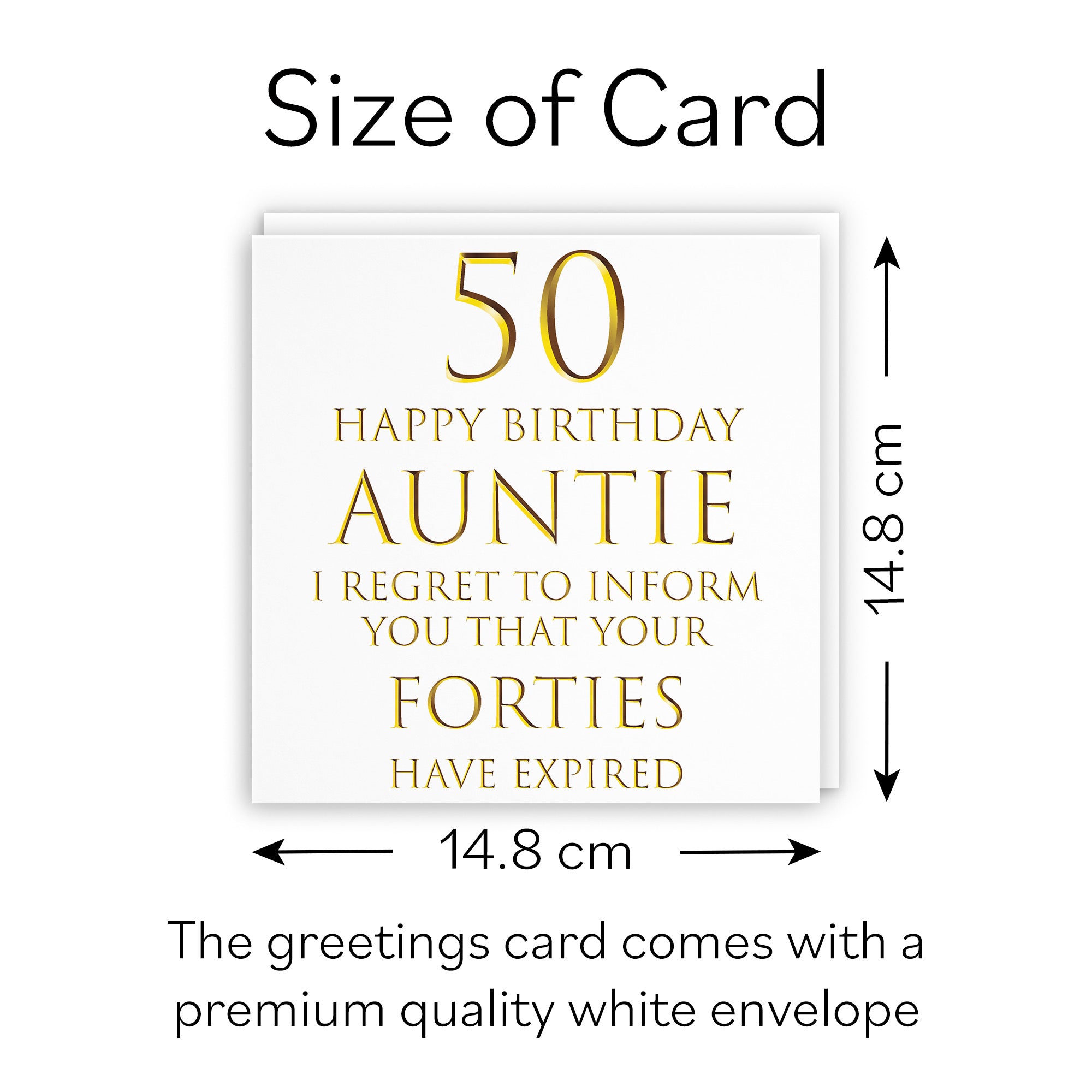 50th Auntie Birthday Card Regret To Inform You Milano - Default Title (B08H1FT1D4)