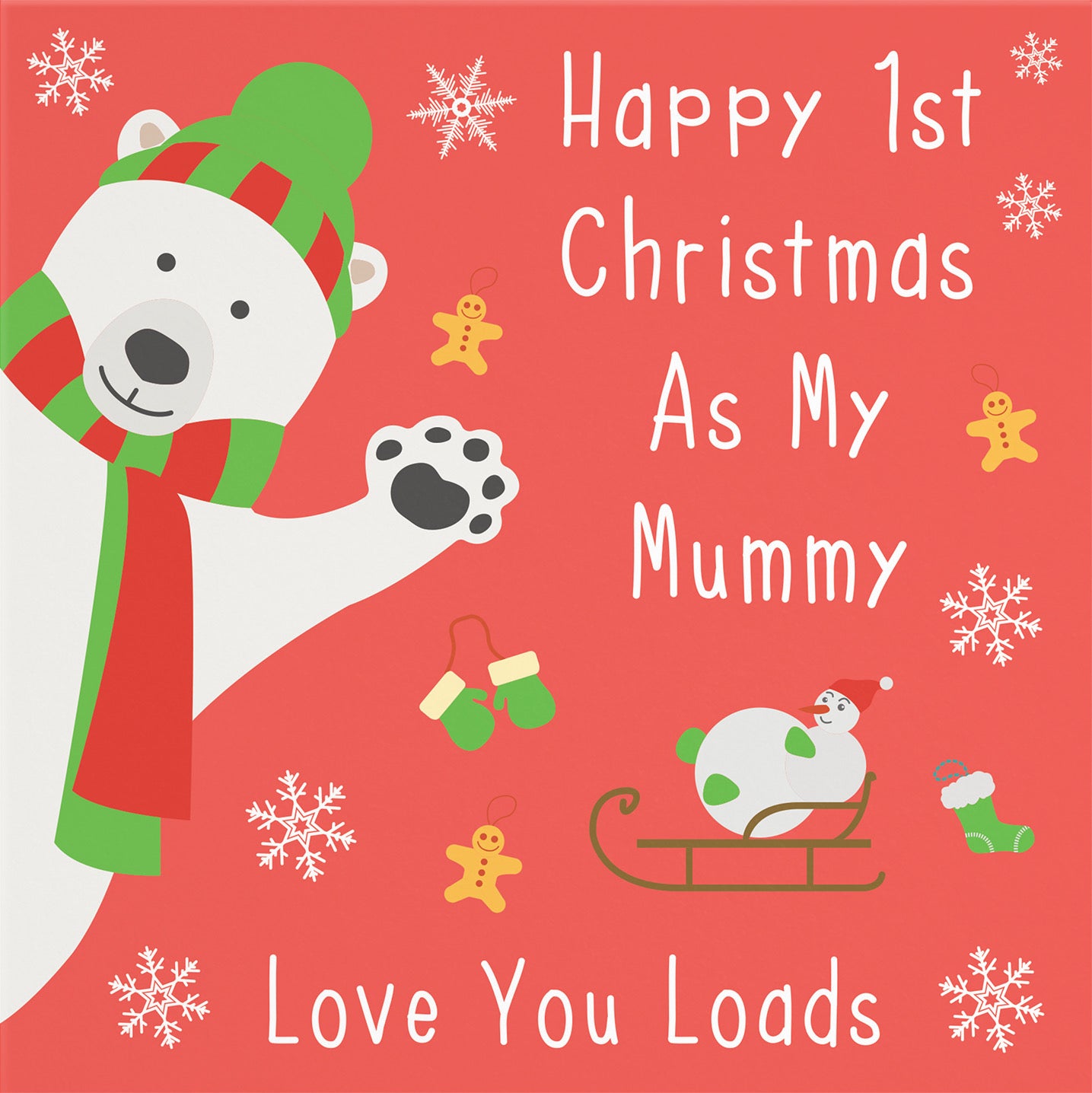 1st Christmas As My Mummy New Baby Iconic Card - Default Title (B08JJDCDBC)