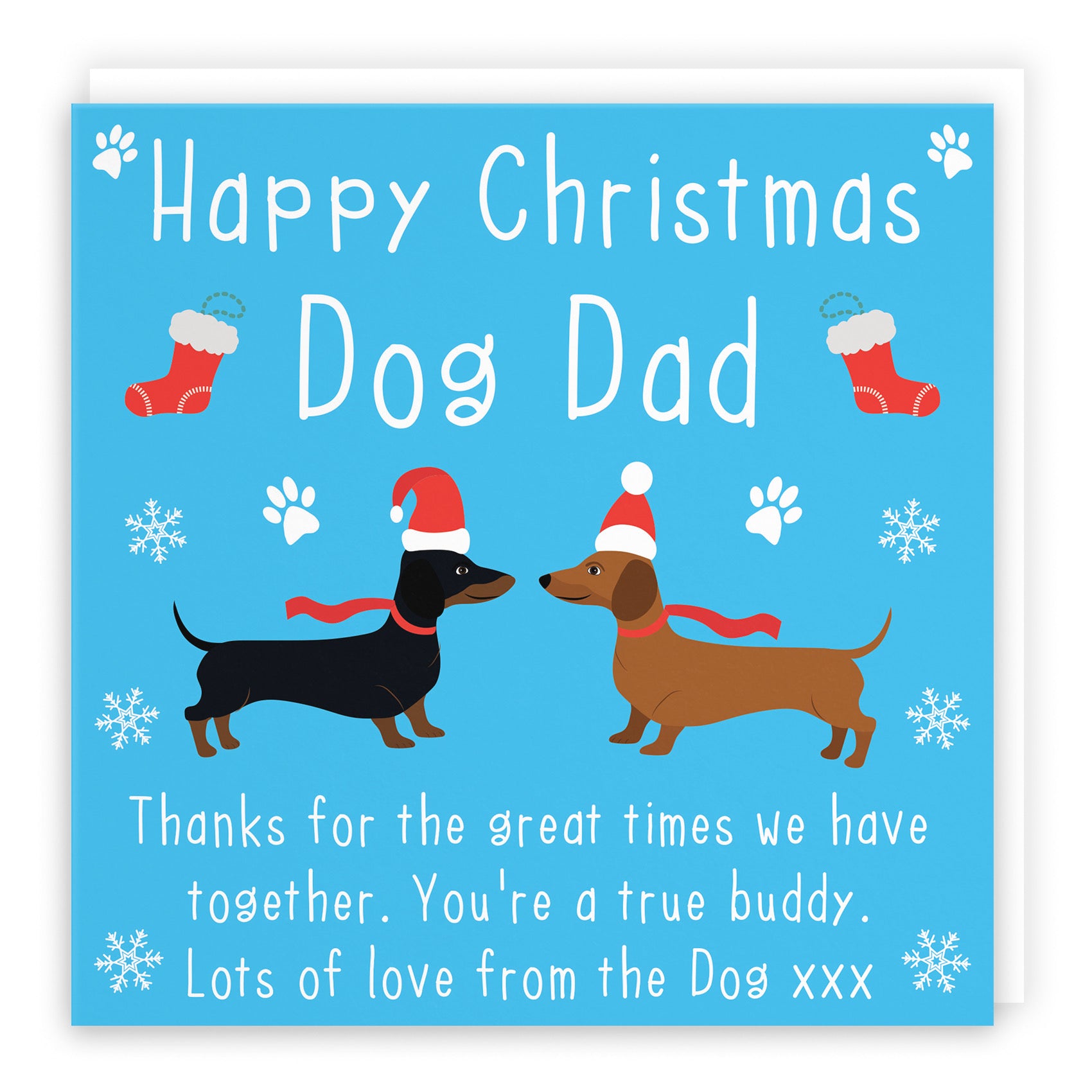 Dog Dad Iconic Pet Christmas Card - Default Title (B08JKMS576)