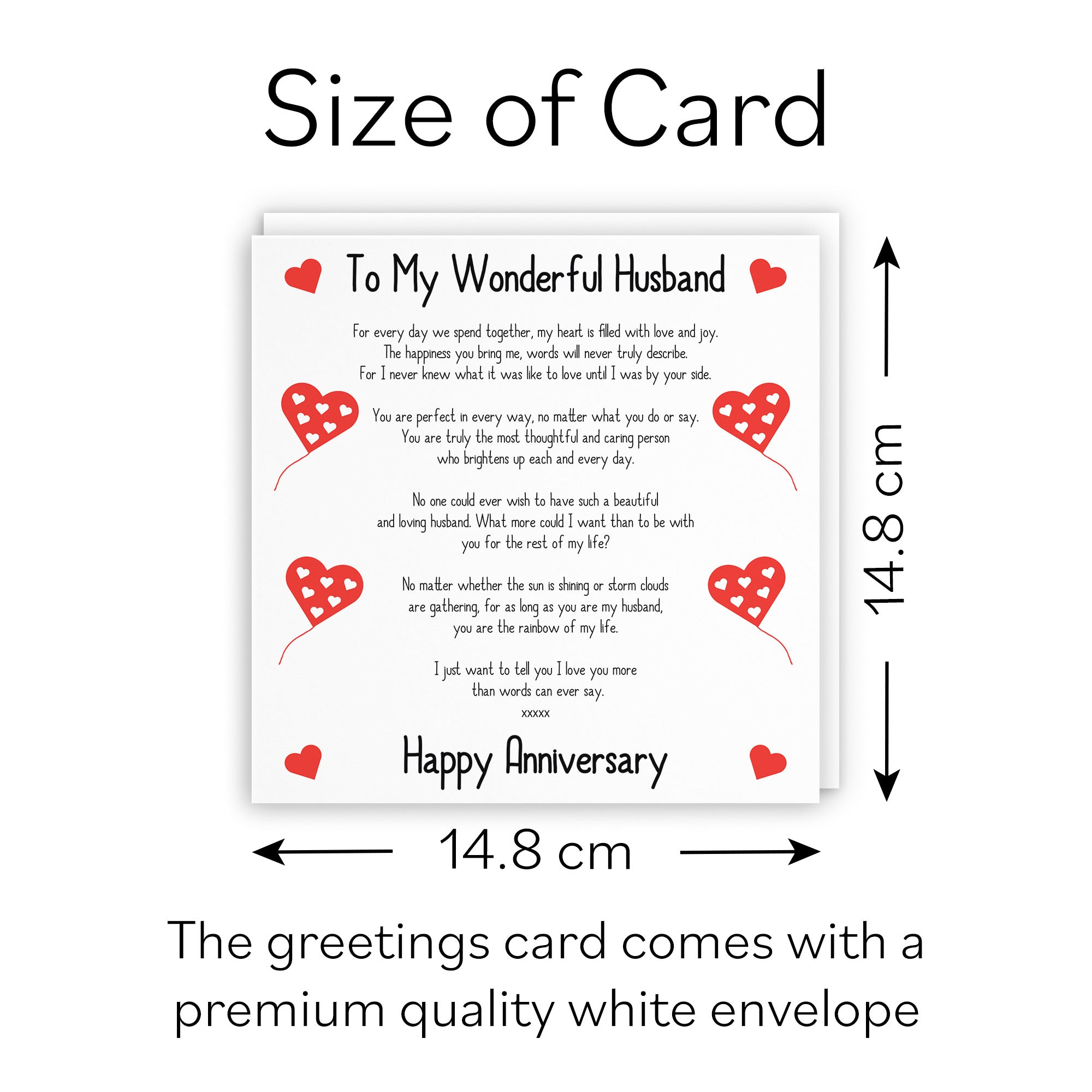 Husband Anniversary Card Romantic Verses - Default Title (B08JQD9CW4)