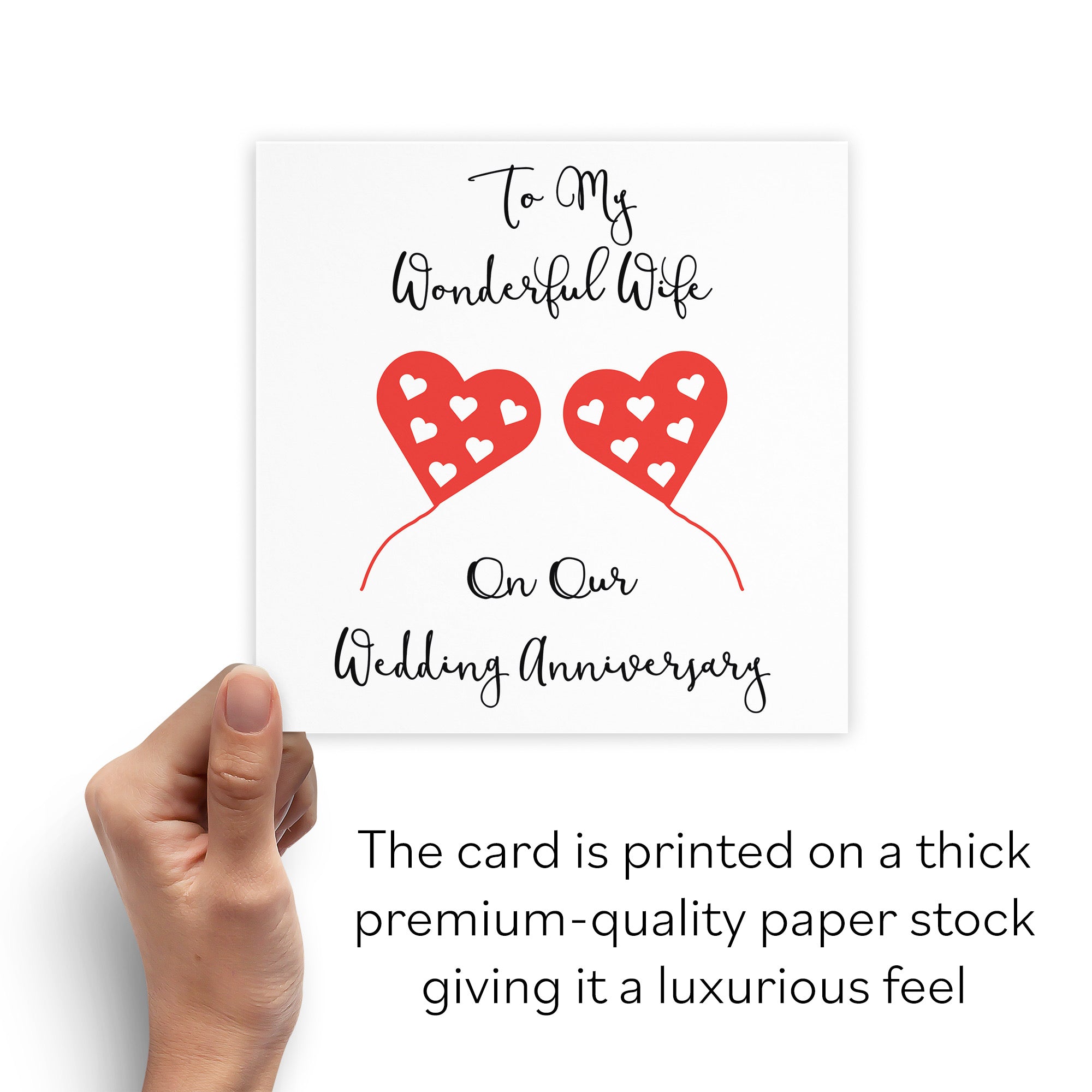 Wife Anniversary Card Love Heart - Default Title (B08JQDYHMX)