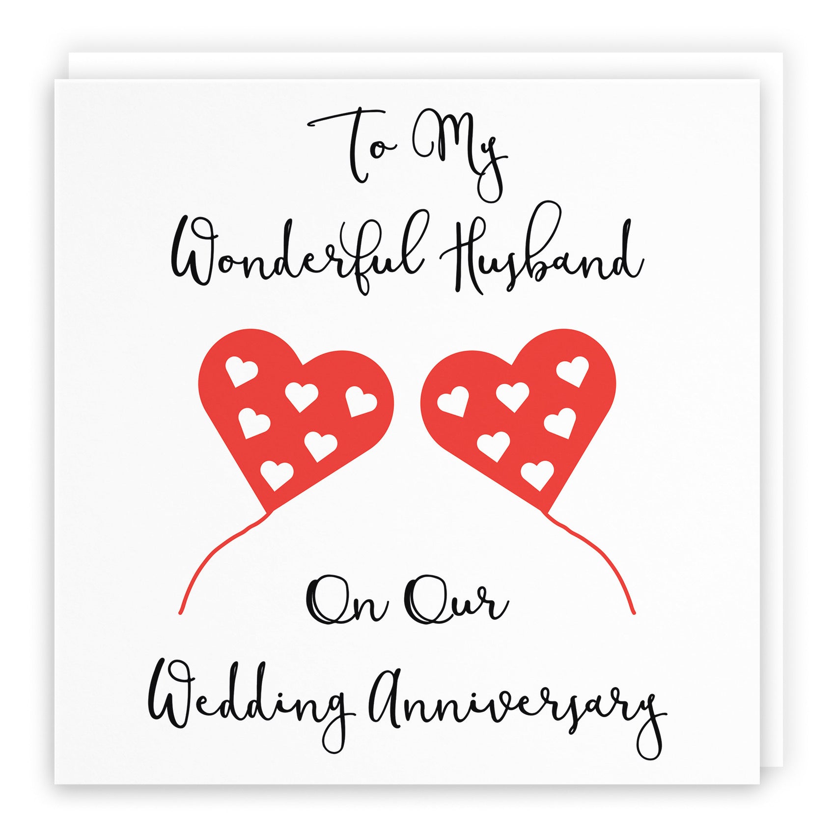 Husband Anniversary Card Love Heart - Default Title (B08JQF45DD)