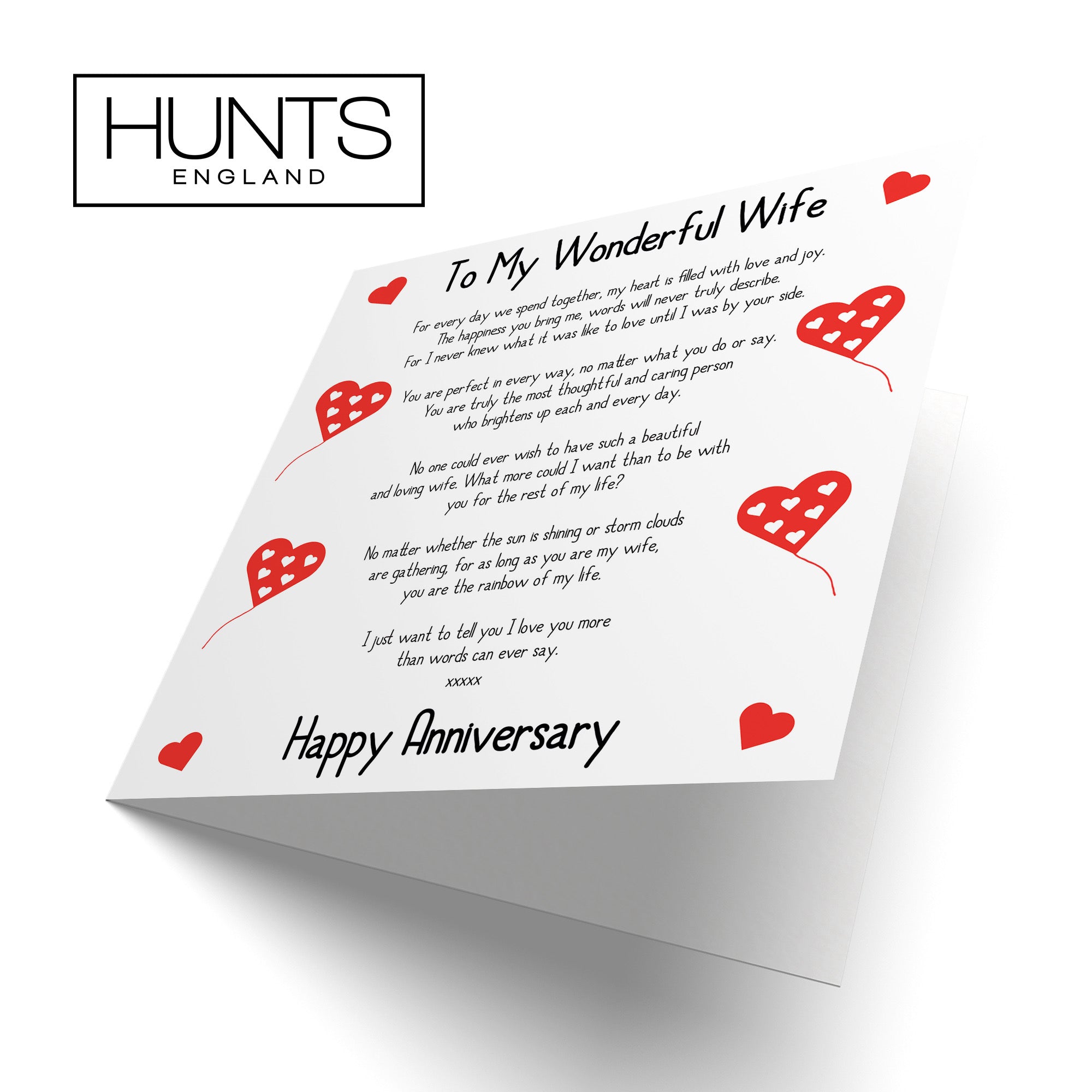 Wife Anniversary Card Romantic Verses - Default Title (B08JQG82SF)