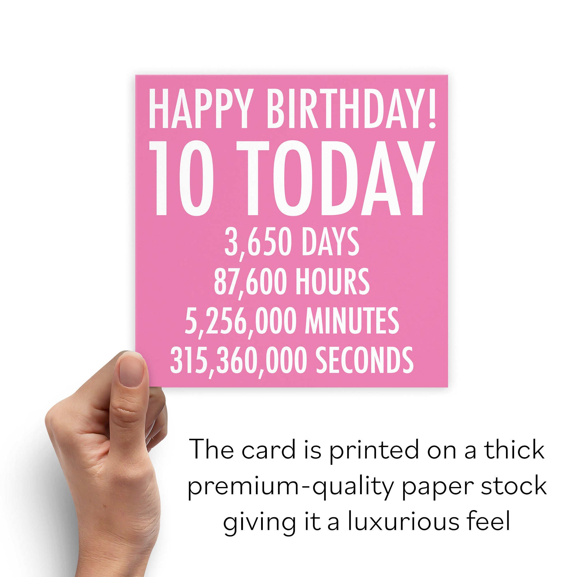 10th Birthday Card Pink Numbers - Default Title (B08JQK9S45)