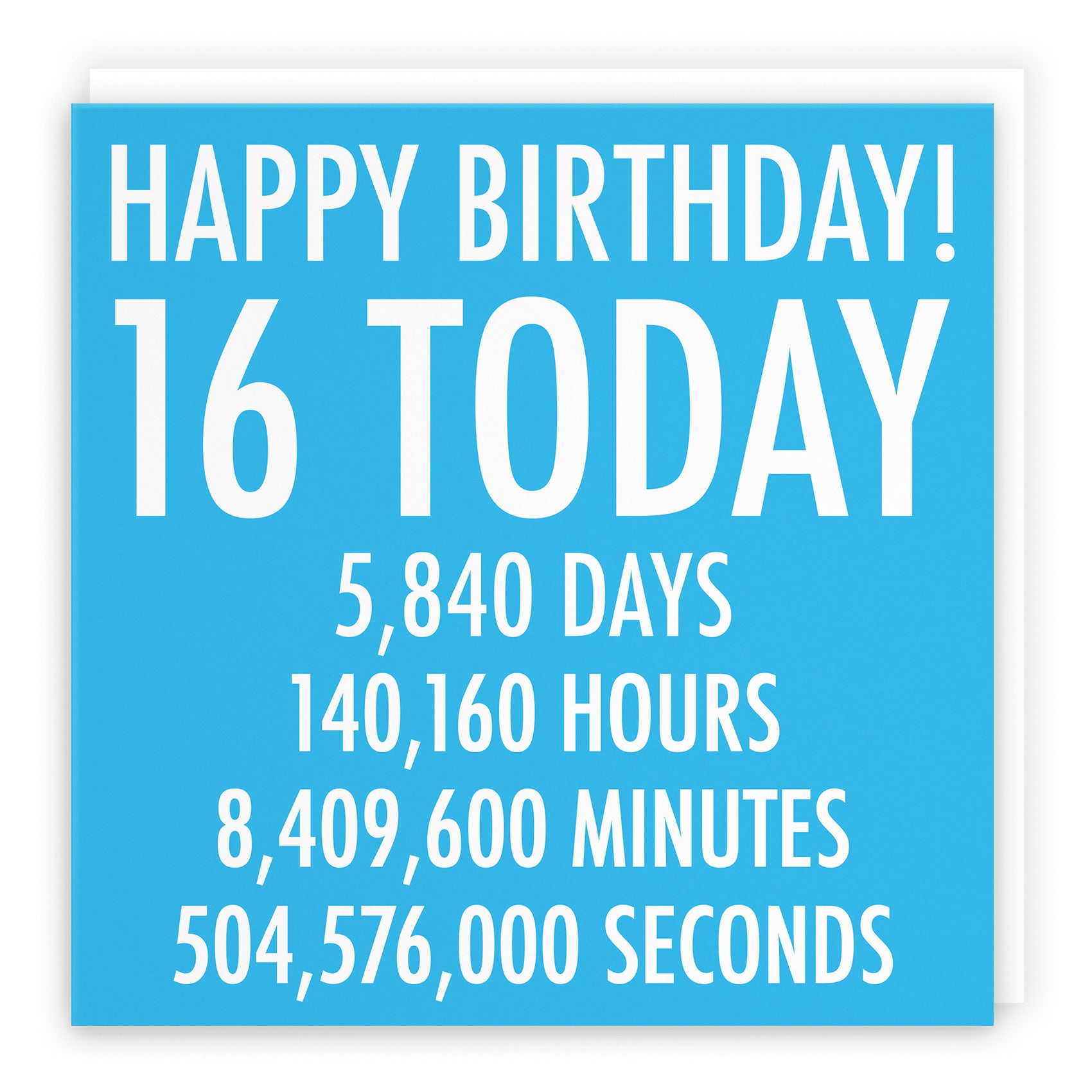 16th Birthday Card Blue Numbers - Default Title (B08JQMJ4TM)