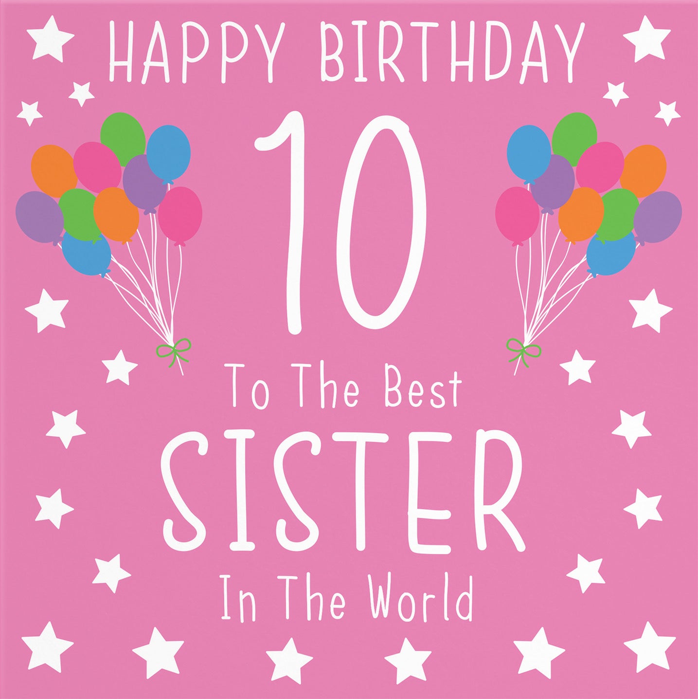 10th Sister Birthday Card Iconic - Default Title (B08JZCZ8BR)