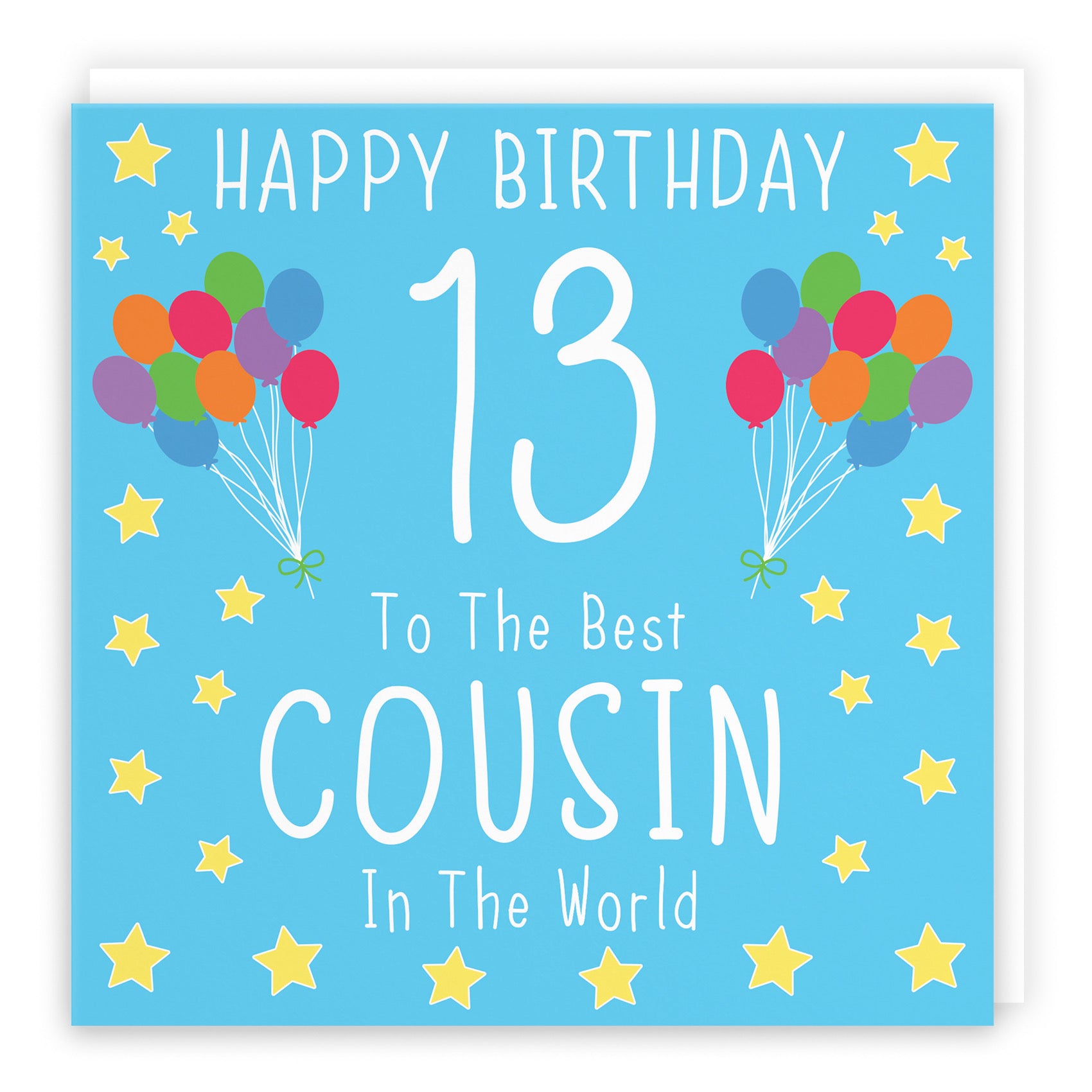 13th Cousin Male Blue Birthday Card Iconic - Default Title (B08JZD7CRY)